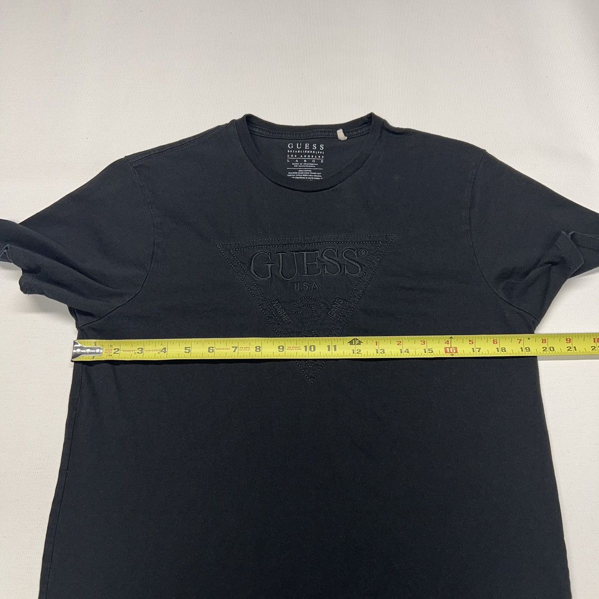 Guess Guess Tee Shirt Black Logo Short Sleeve Embroidered Patch Size US L / EU 52-54 / 3 - 7 Thumbnail