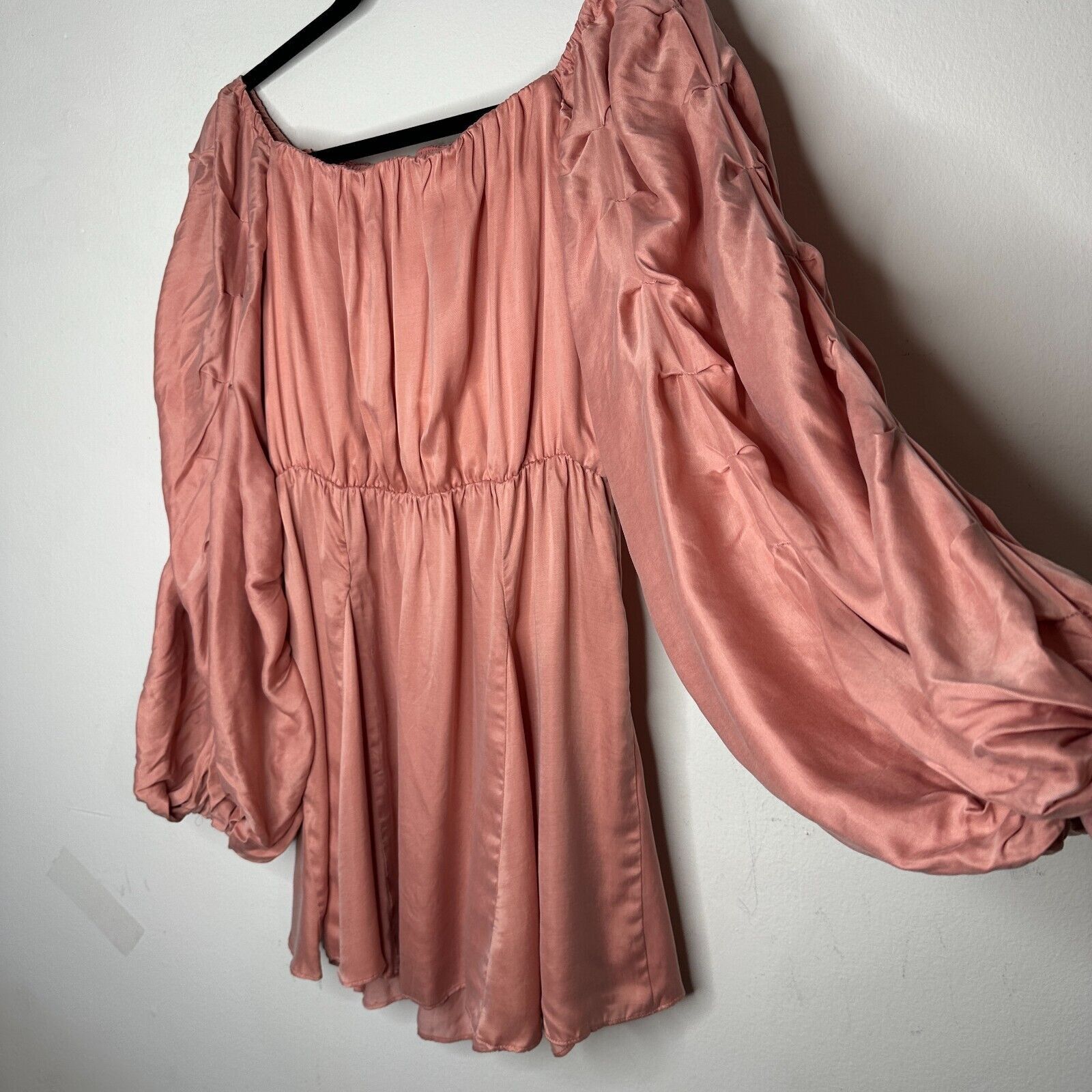 REVOLVE Lovers + Friends Pink Off Shoulder Balloon Sleeve Mini Dress Size M / US 6-8 / IT 42-44 - 7 Thumbnail