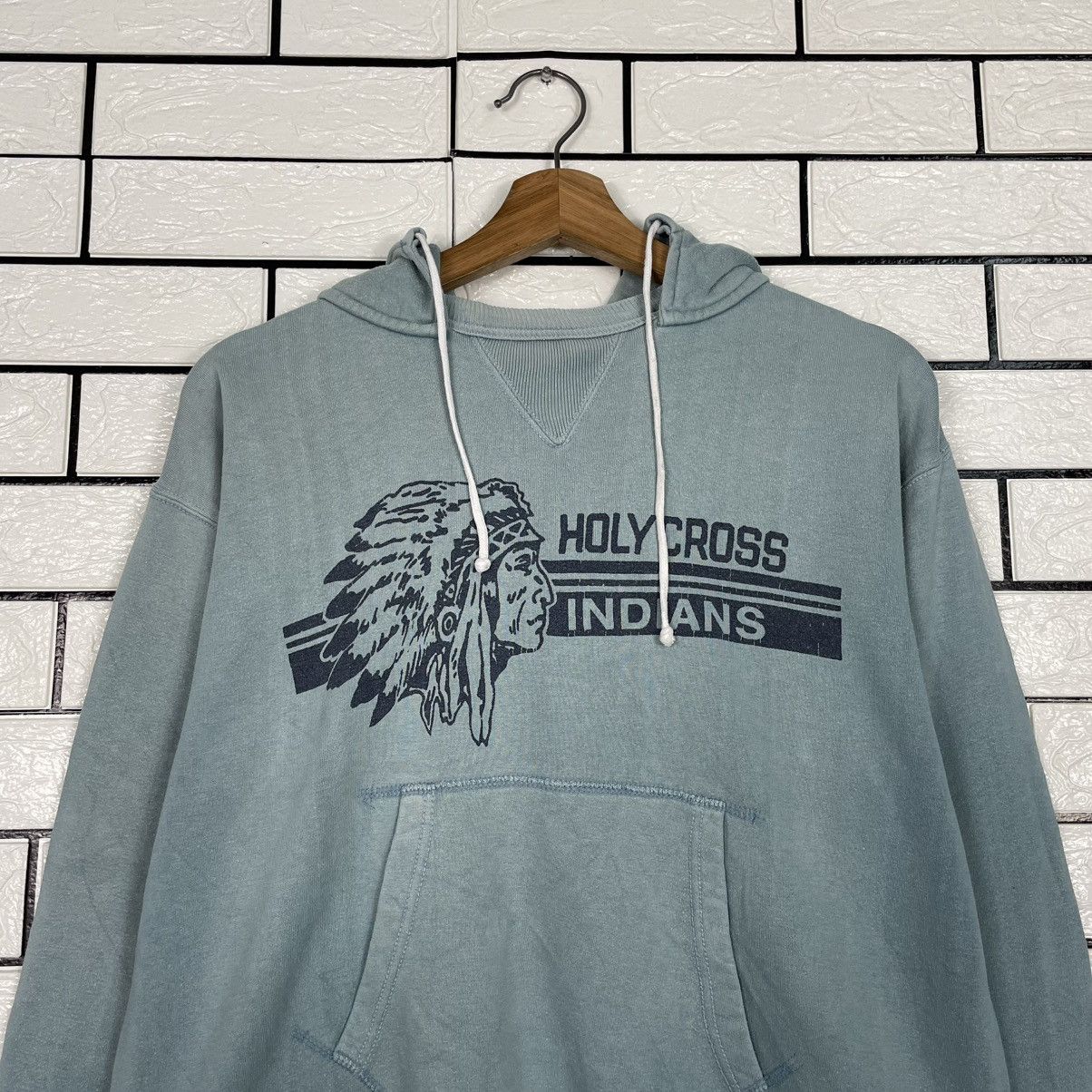 Japanese Brand K Mayer Sportwear Holycross Indians Hoodie Size US M / EU 48-50 / 2 - 11 Thumbnail