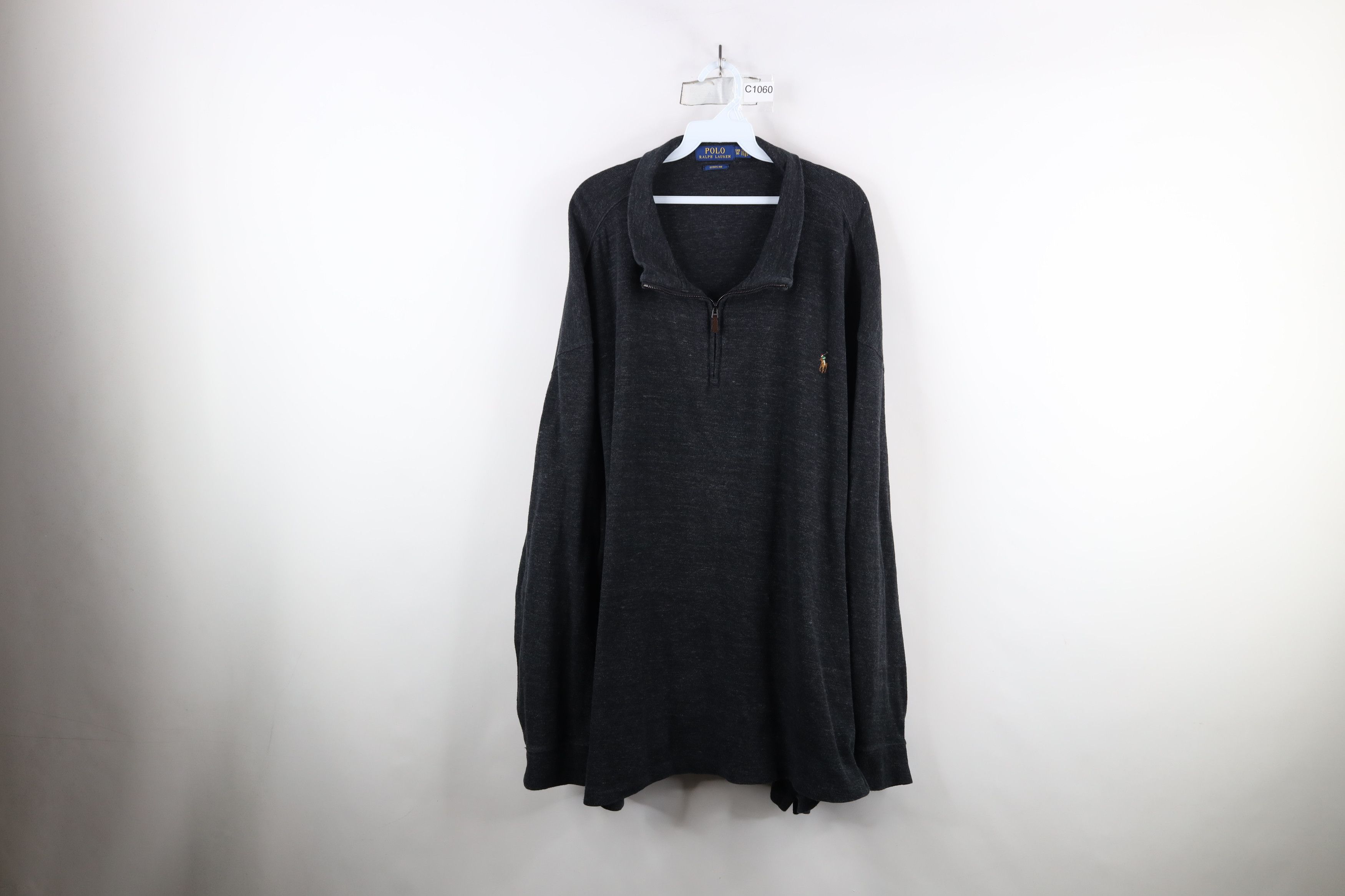 Ralph Lauren × Vintage Vintage Ralph Lauren Estate Rib Ribbed Knit Half Zip Sweater Size US XXL / EU 58 / 5 - 1 Thumbnail