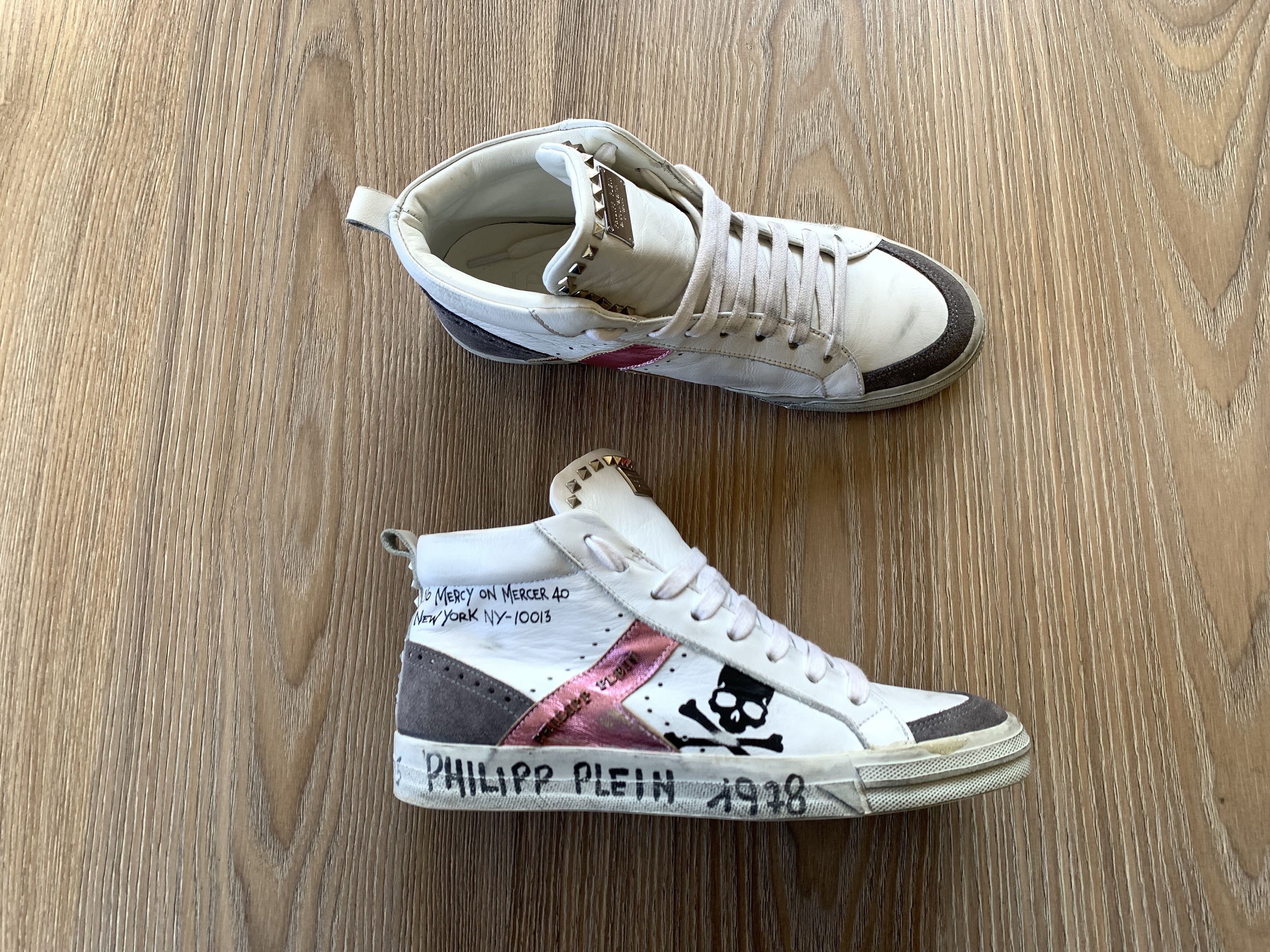 Designer × Philipp Plein Philipp Plein MM Mid Top Sneakers No Mercy Size US 5.5 / IT 35.5 - 2 Thumbnail