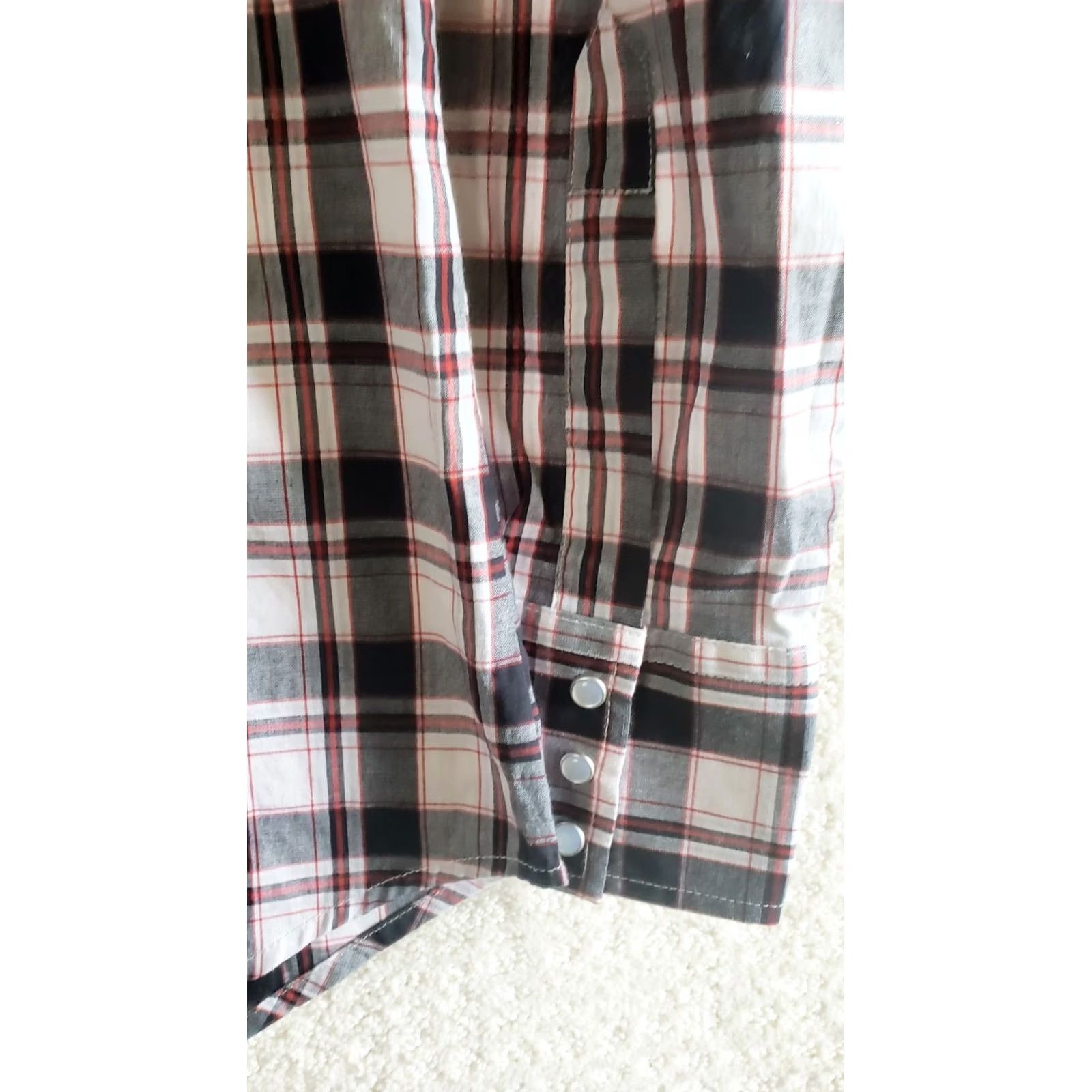 Wrangler WRANGLER WESTERN PEARL SNAP PLAID SHIRT Men Small Regular Button-Up Cotton Multicolor V-Stitched Pockets Size US S / EU 44-46 / 1 - 3 Thumbnail