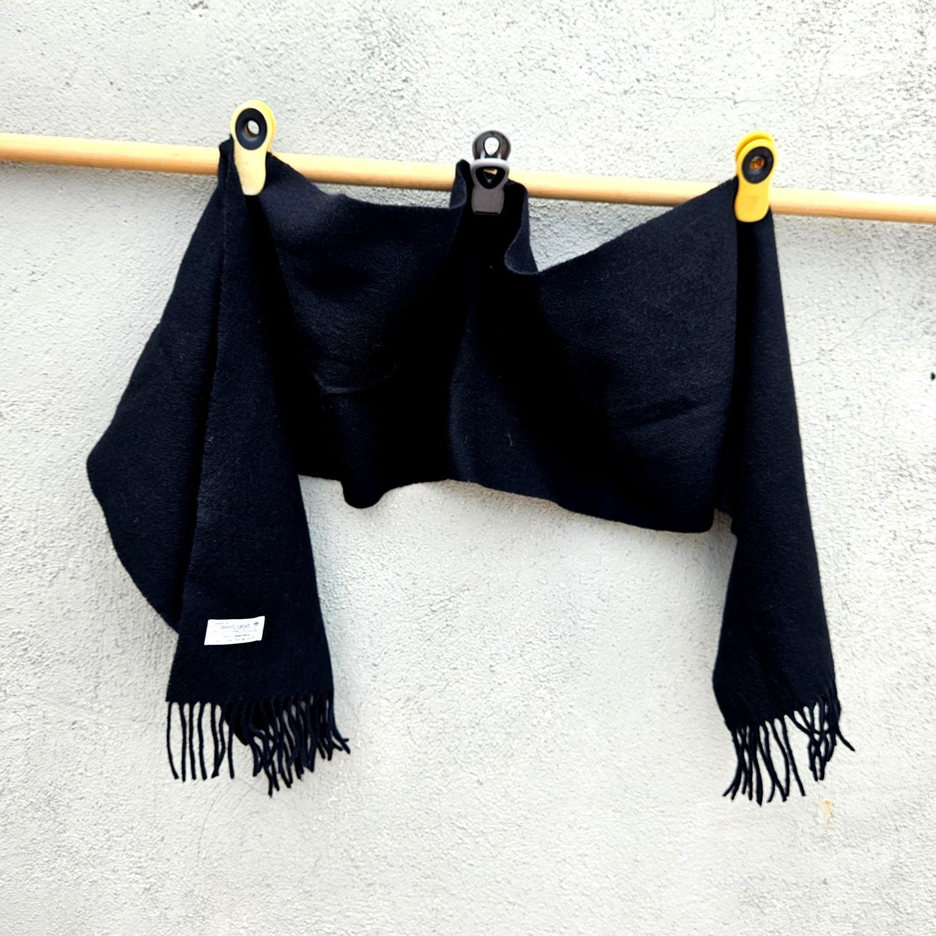 Other Irish Lambswool Black Shawl 72 x 12 Inches John Hanley Size ONE SIZE - 7 Thumbnail