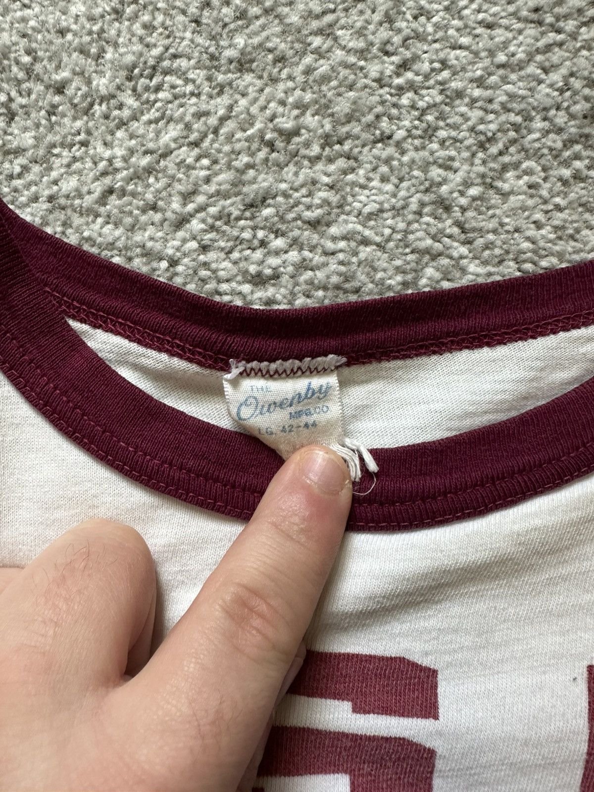 Vintage Vintage 50s 60s FSU Football Ringer Shirt Size US L / EU 52-54 / 3 - 9 Thumbnail