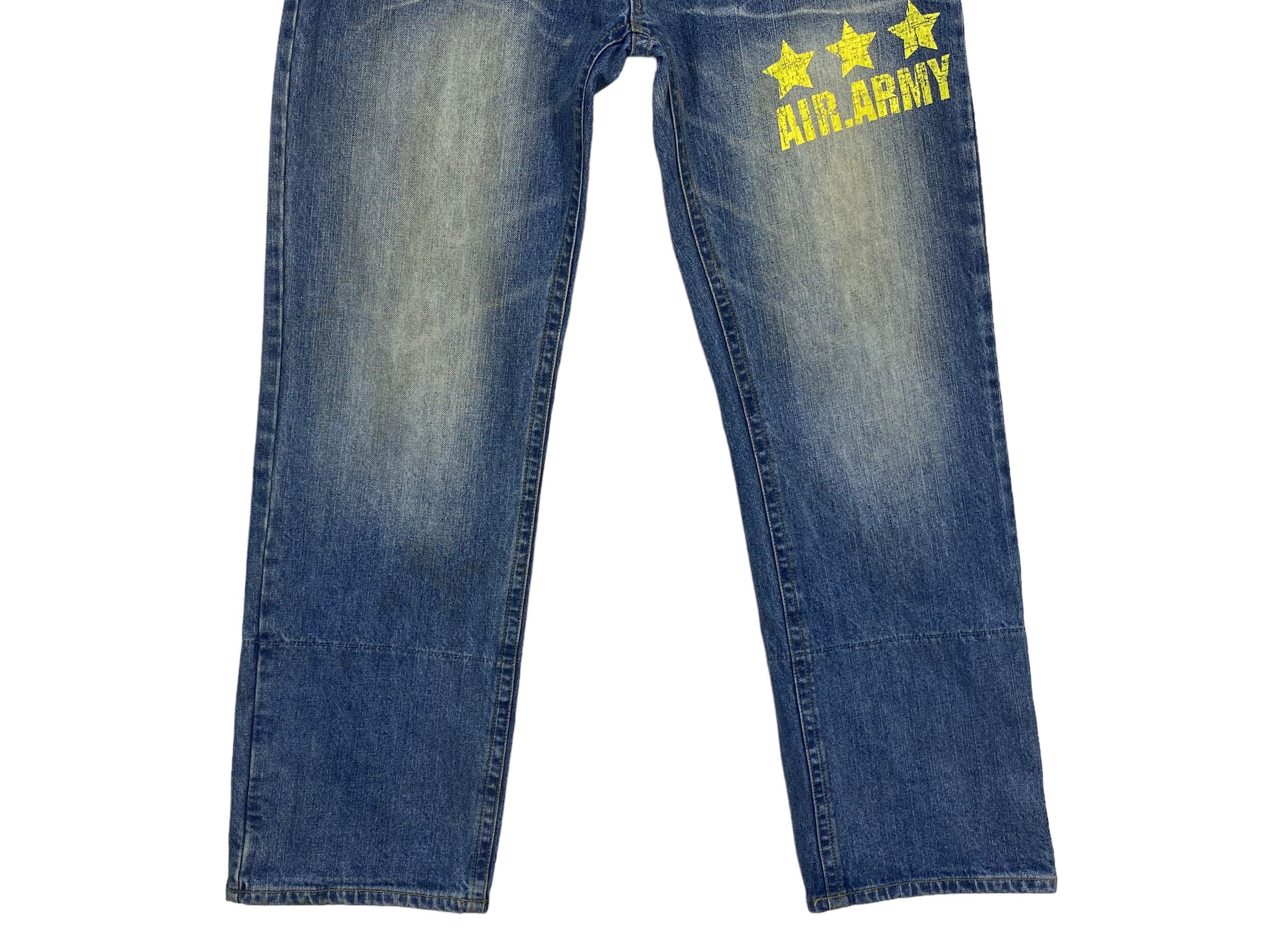 Japanese Brand Massive Squad Air Army Camo Denim Pants Distressed Jeans Size US 34 / EU 50 - 6 Thumbnail