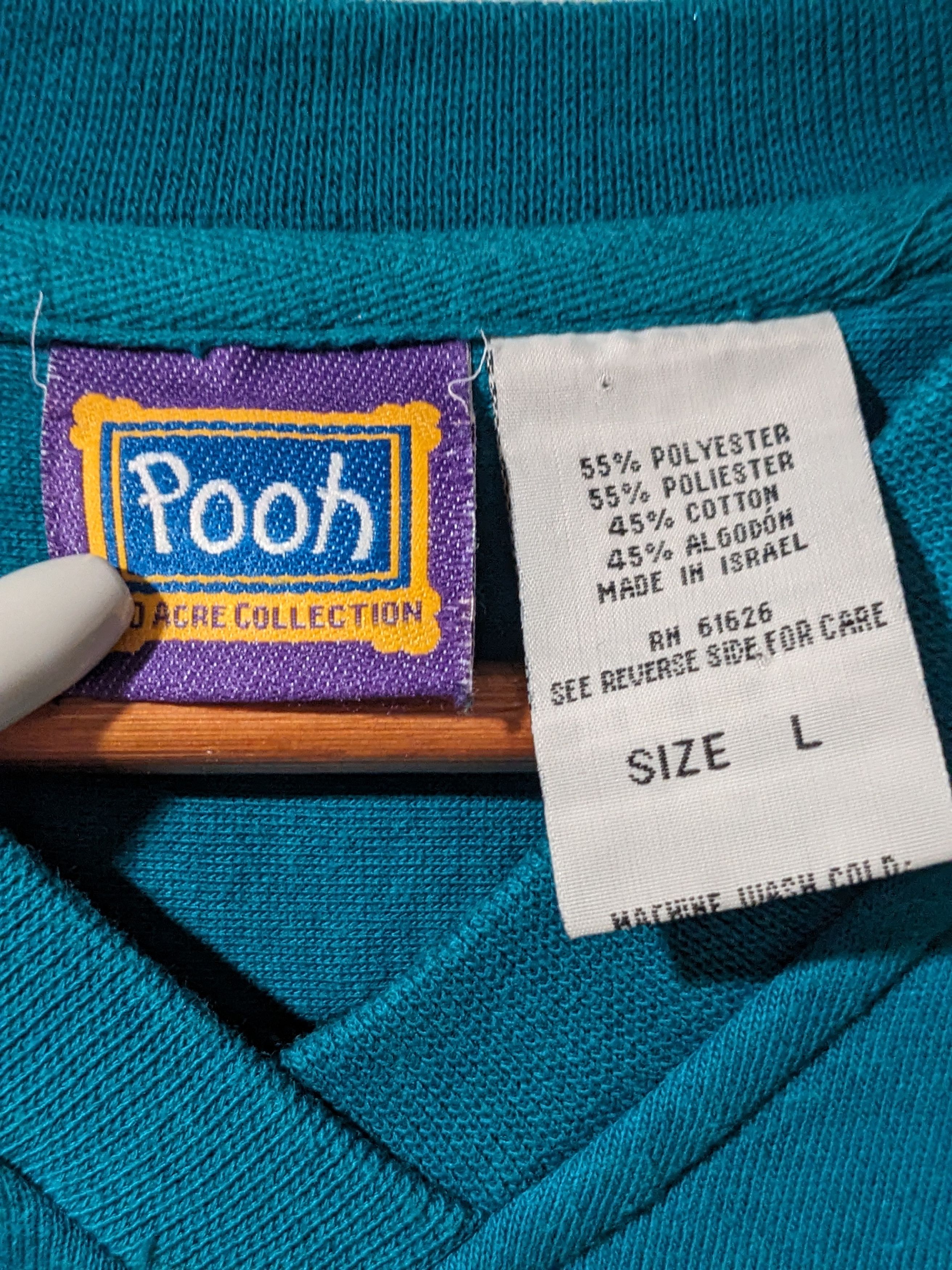 Disney Vintage 90s Winnie the Pooh Leave Center Logo Sweatshirt Size US L / EU 52-54 / 3 - 3 Thumbnail