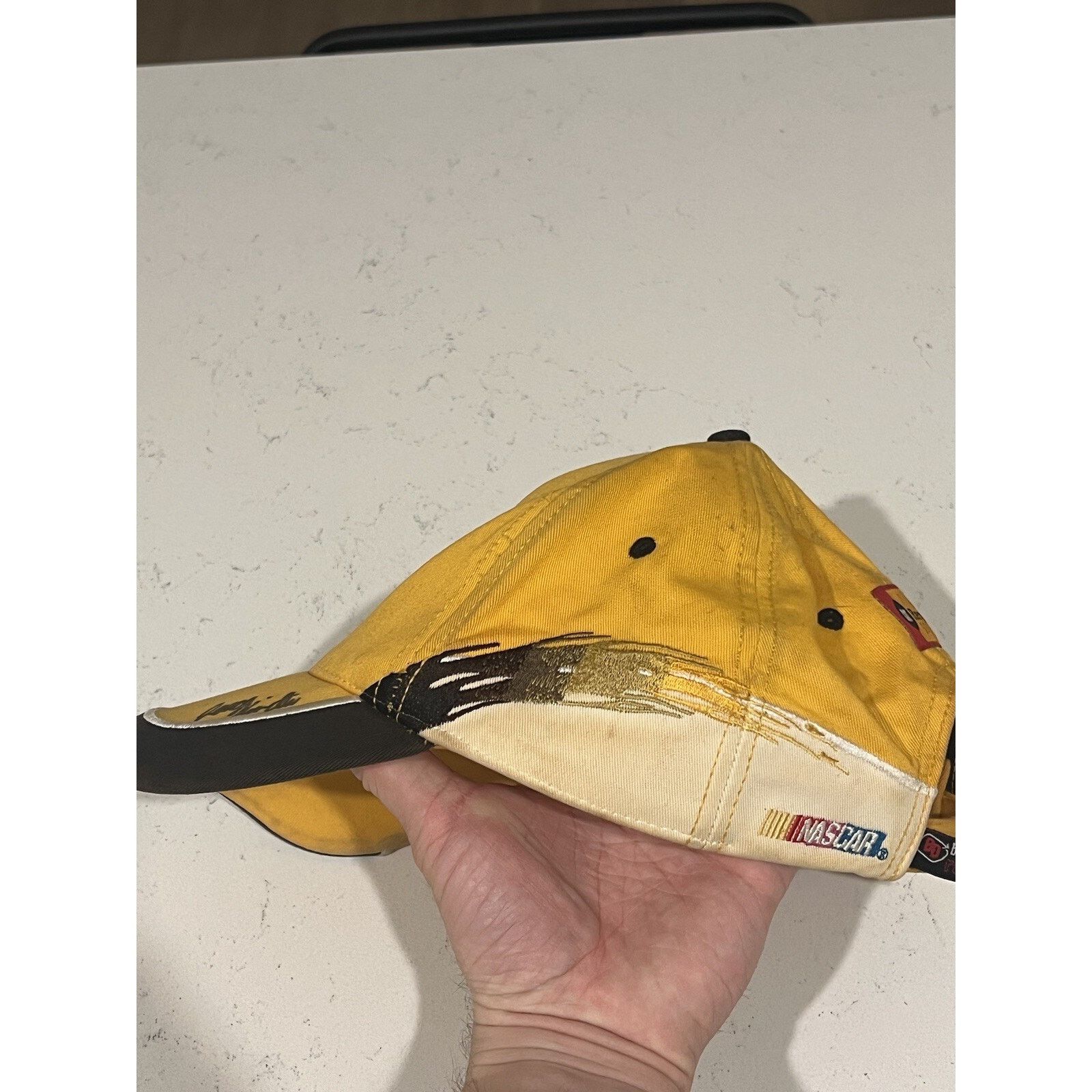 NASCAR Vintage CAT NASCAR Racing Billed Cap Racing Signed Hat Size ONE SIZE - 6 Thumbnail