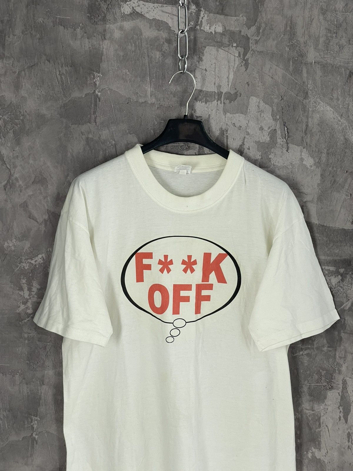 FUCT × Vintage Vintage Fuck Off Humour Distressed 90s Tshirt Size US M / EU 48-50 / 2 - 2 Thumbnail