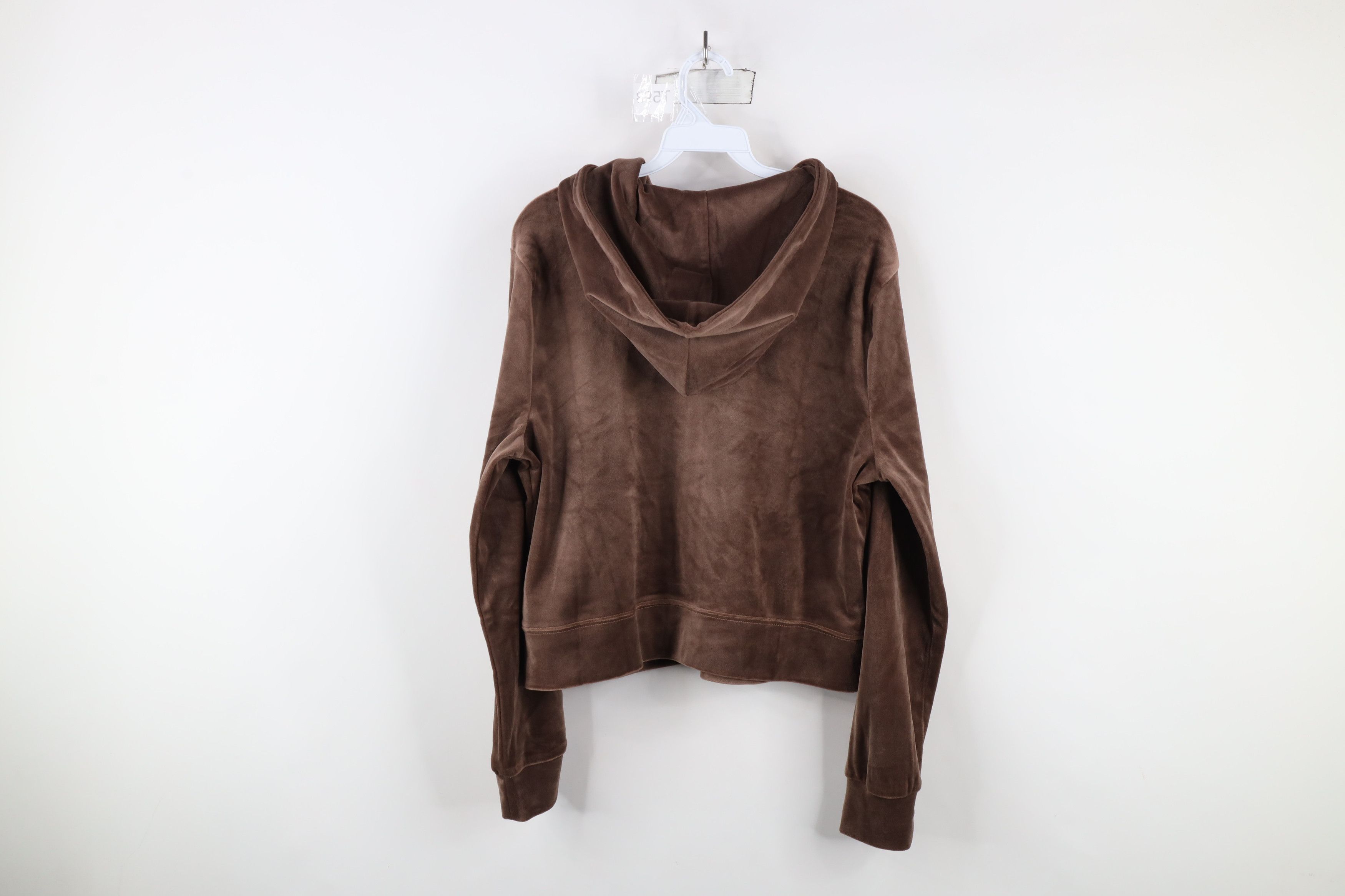 Juicy Couture × Vintage Vintage 90s Y2K Juicy Couture Soft Velour Full Zip Hoodie Size L / US 10 / IT 46 - 11 Thumbnail
