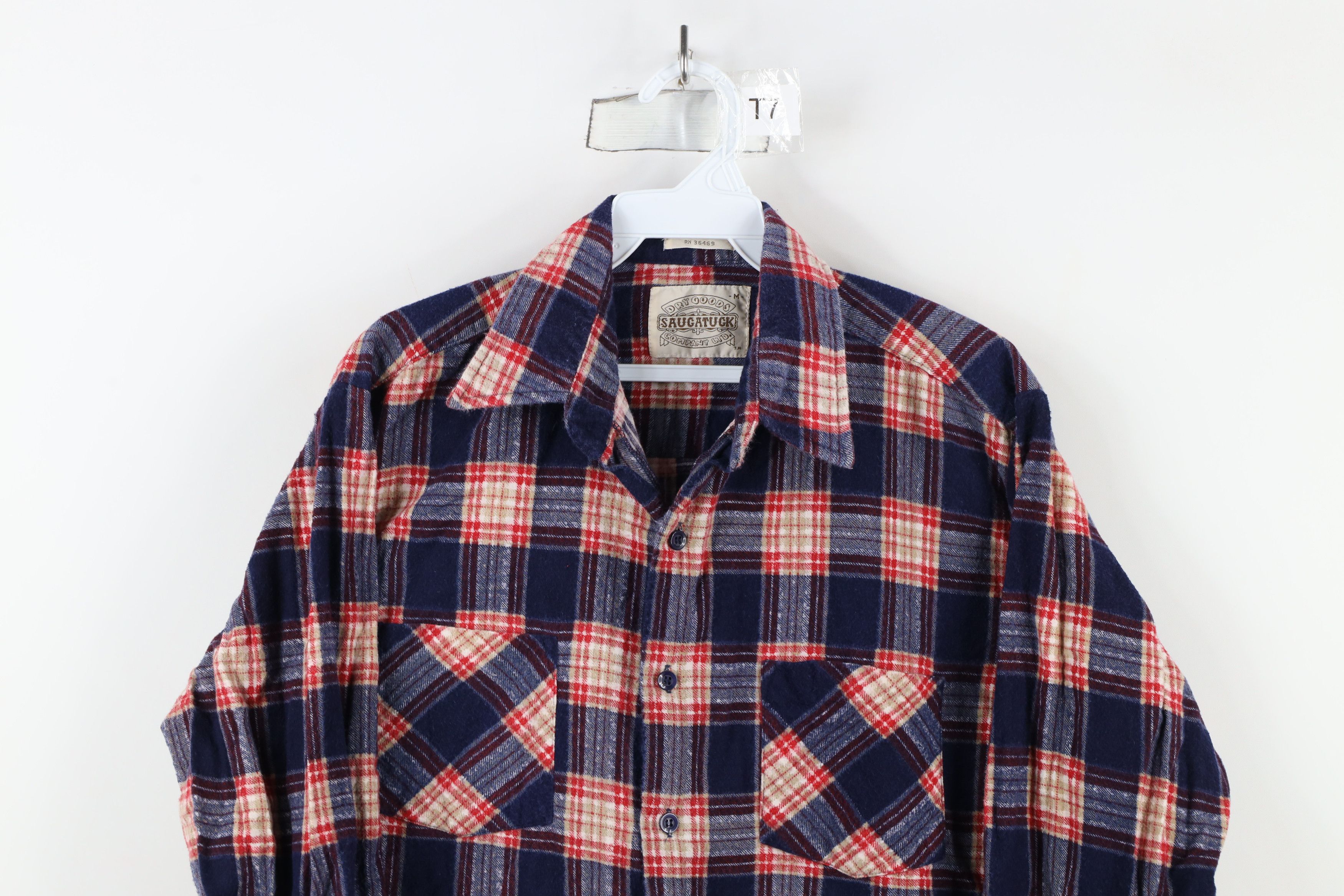 Vintage Vintage 70s Streetwear Flannel Collared Button Shirt Plaid Size US M / EU 48-50 / 2 - 2 Thumbnail