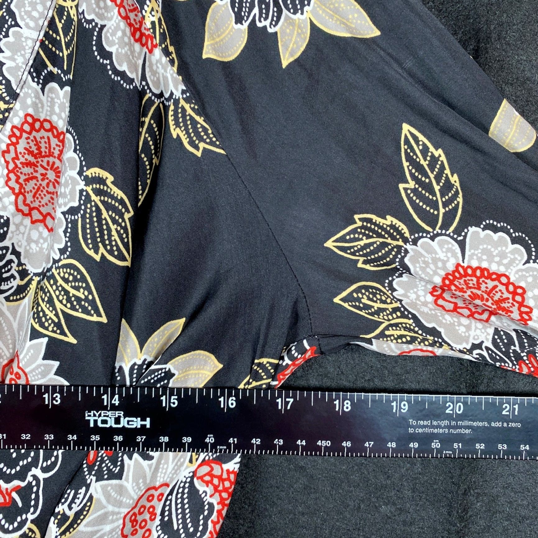 Free People Free People Blouse Women's Black Floral Deep V-Neck Front Tie Long Sleeve M Size M / US 6-8 / IT 42-44 - 7 Thumbnail
