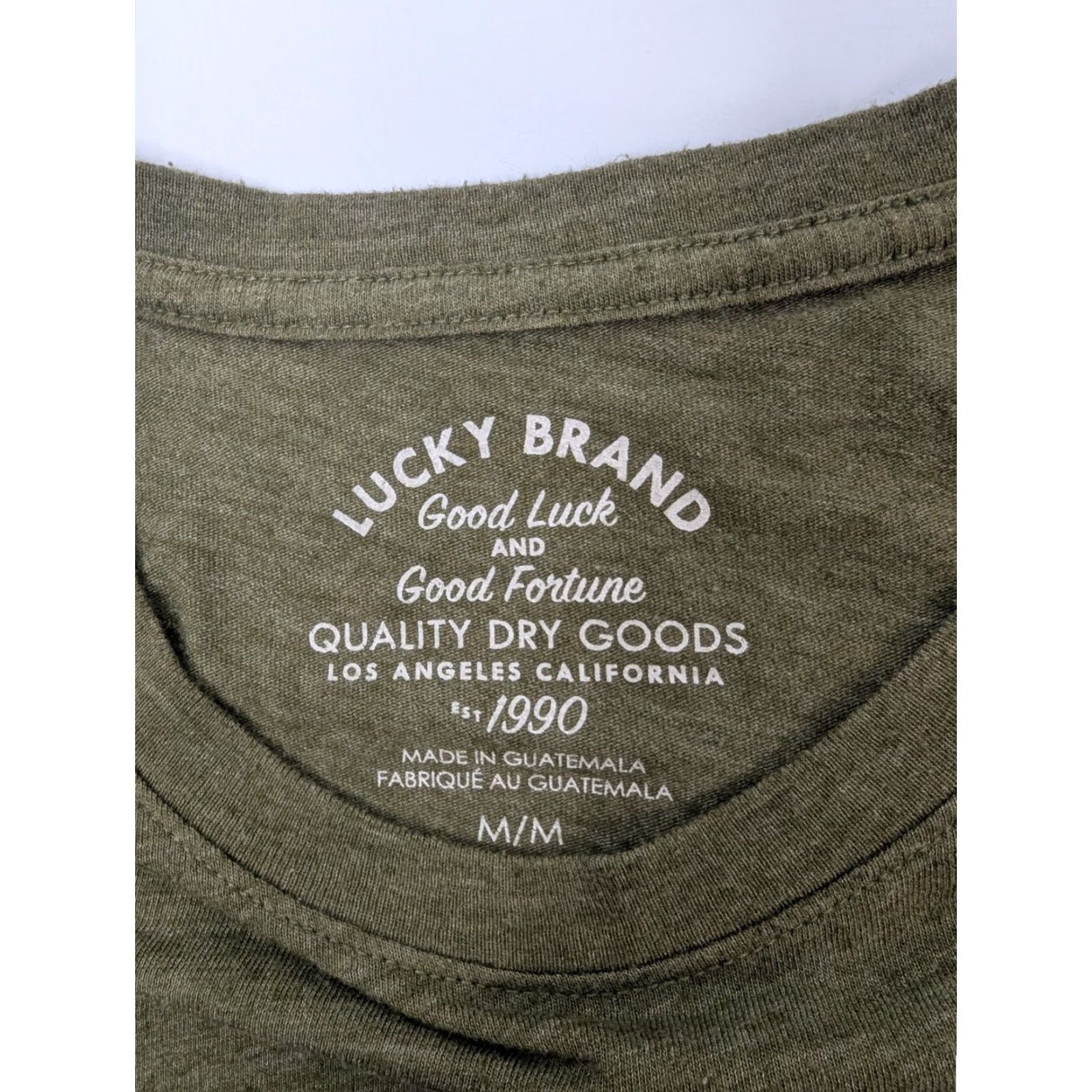 Lucky Brand Lucky Brand T-Shirt Adult M Olive Green Graphic Print Logo Crew Neck Short Sleeve Vintage No Size US M / EU 48-50 / 2 - 6 Thumbnail