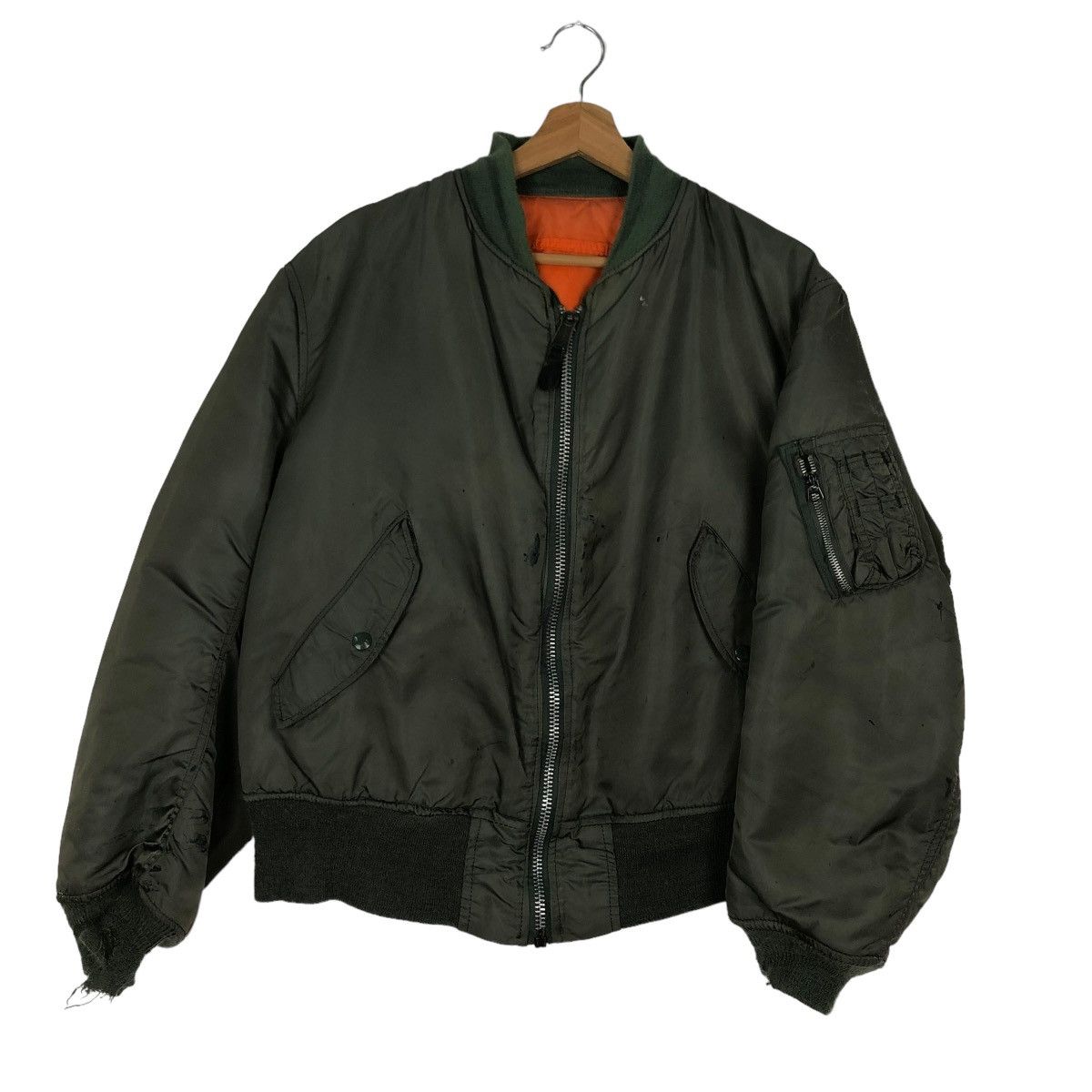 Alpha Industries 🔥VINTAGE MA-1 BOMBER JACKET REVERSIBLE APLHA INDUSTRIES USA Size US M / EU 48-50 / 2 - 8 Thumbnail