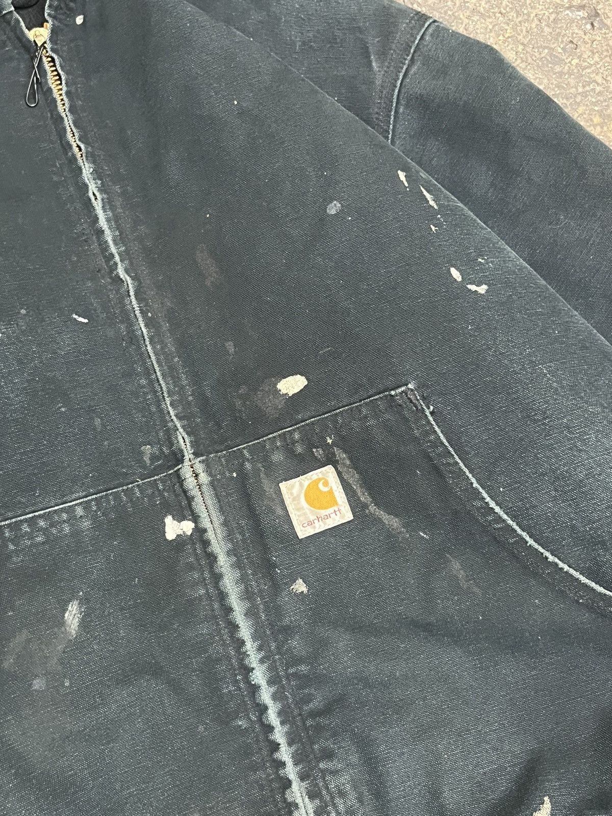 Carhartt × Vintage Carhartt faded and distressed black hooded jacket hype rare Size US XL / EU 56 / 4 - 5 Thumbnail