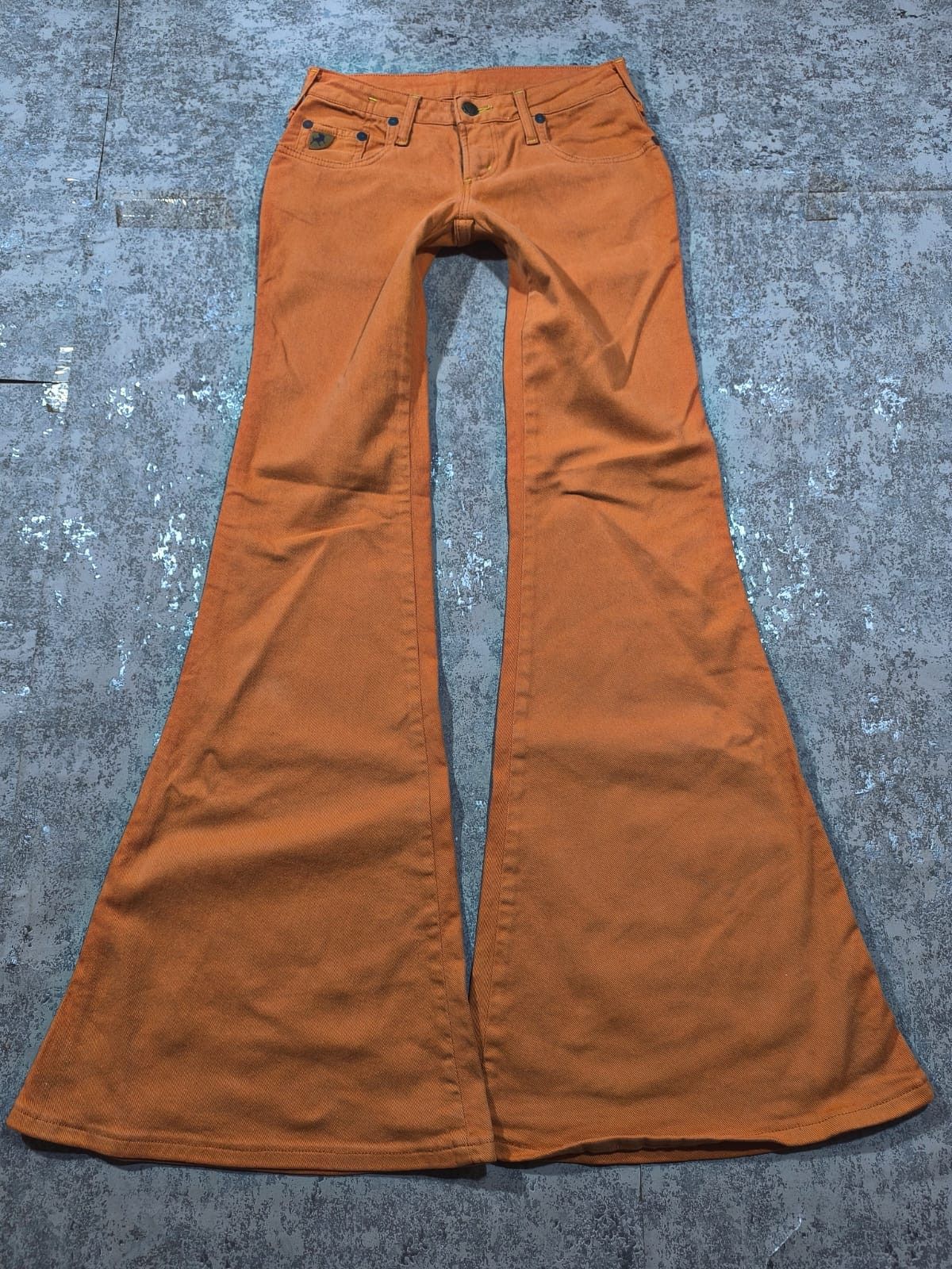 Other Vtg Lois Spain BellBottoms Orange Super Flared Rare 90s Size 27" / US 4 / IT 40 - 5 Thumbnail