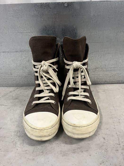 Rick Owens Drkshdw Hi top sneakers Ramones | Grailed