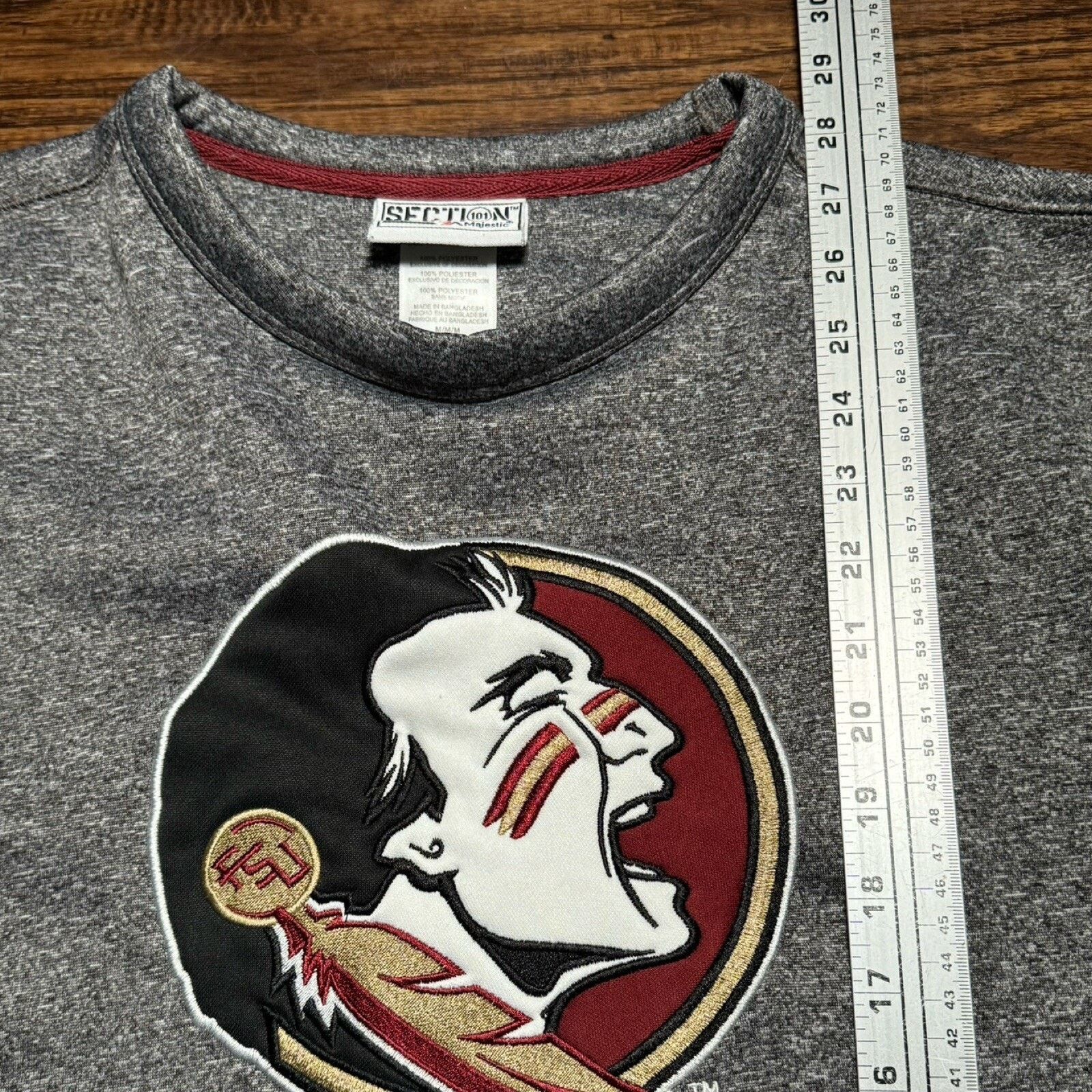Majestic Majestic FSU Florida Seminoles Gray Pullover Sweatshirt M Size US M / EU 48-50 / 2 - 5 Thumbnail