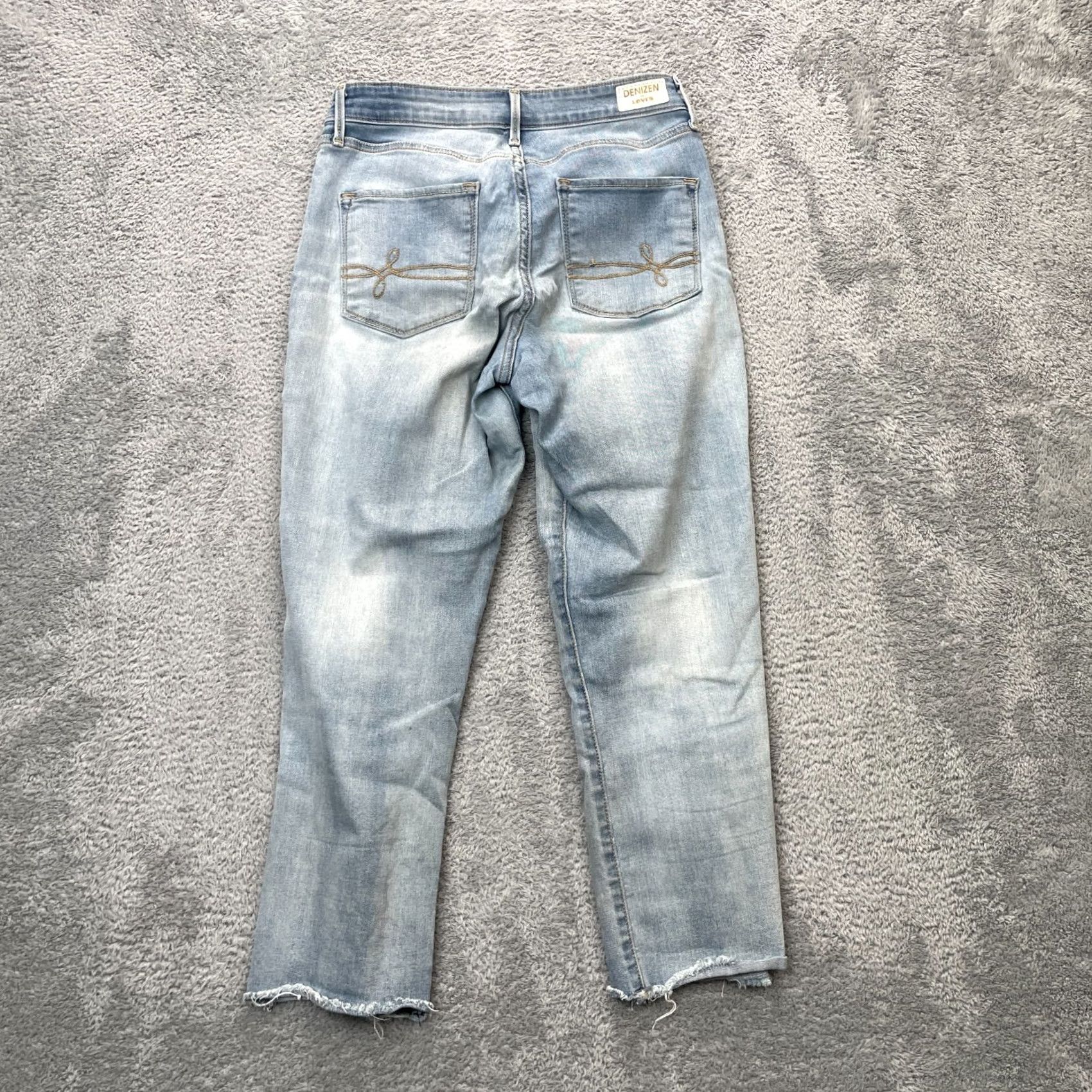 Levi's Levi's Jeans Womens Blue 26x22 Denizen High Rise Slim Crop Straight Leg Raw Hem Size 26" / US 2 / IT 38 - 2 Thumbnail