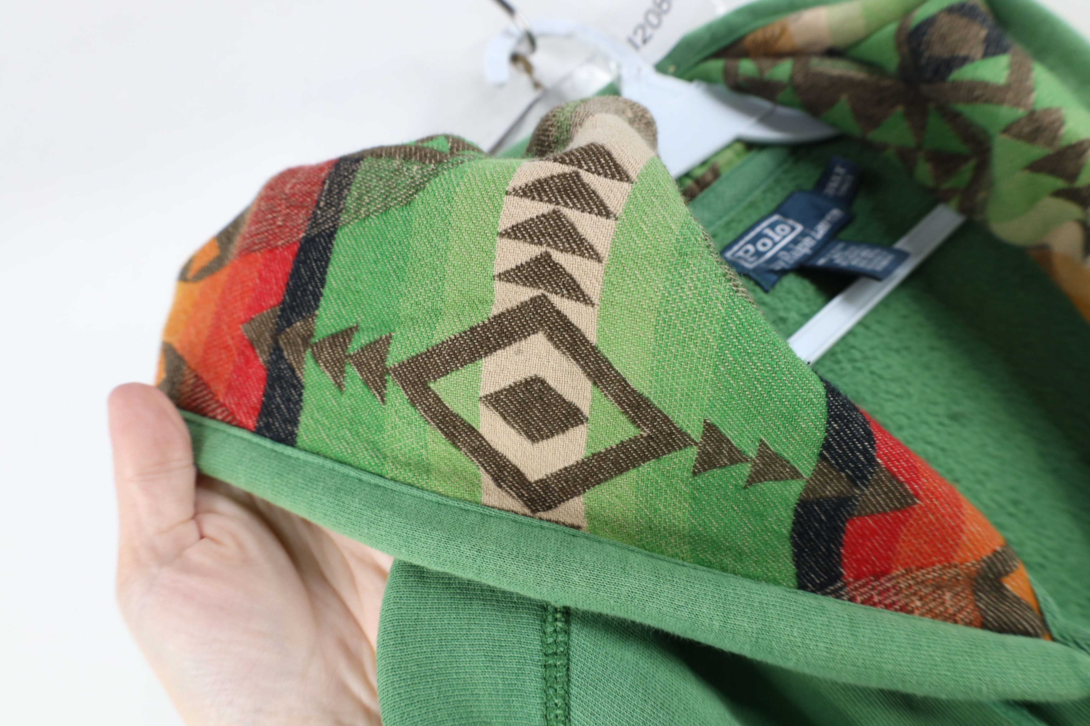 Polo Ralph Lauren Vintage 90s Ralph Lauren Aztec Full Zip Hoodie Sweatshirt Size US XXL / EU 58 / 5 - 10 Thumbnail