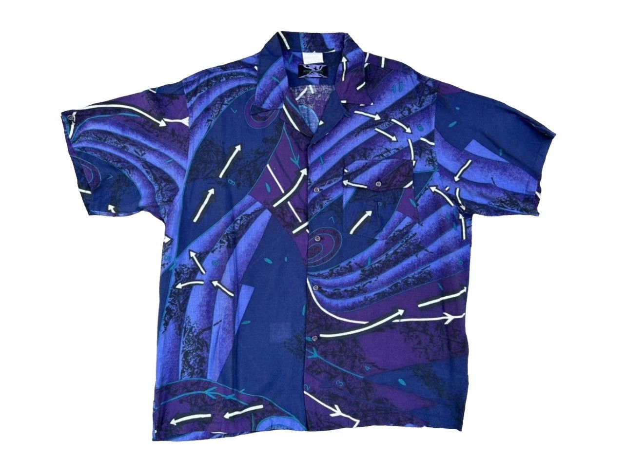 Vintage Vtg 90s Arrston Volaju Japan Abstract Psychedelic Art Shirt Size US L / EU 52-54 / 3 - 1 Thumbnail