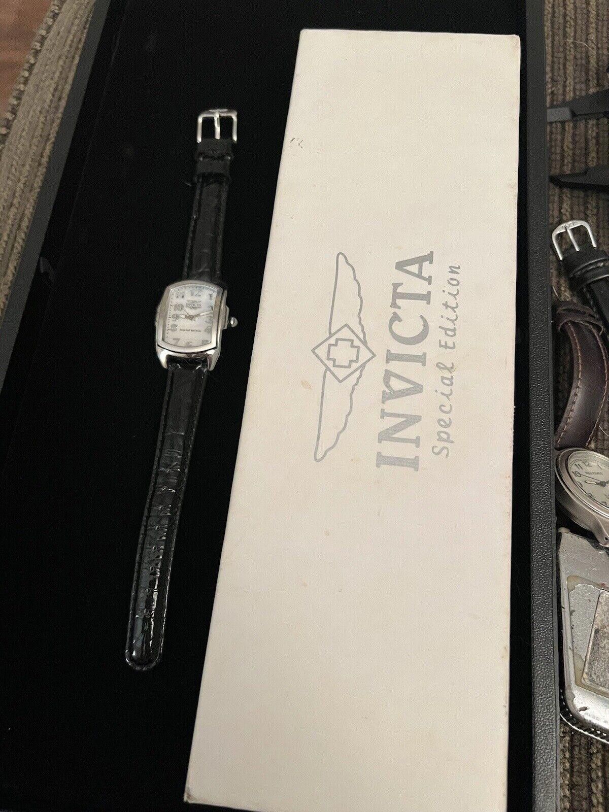 Invicta Invicta Silver Watch MOP Face With 3 Extra Bands New Battery Size ONE SIZE - 5 Thumbnail