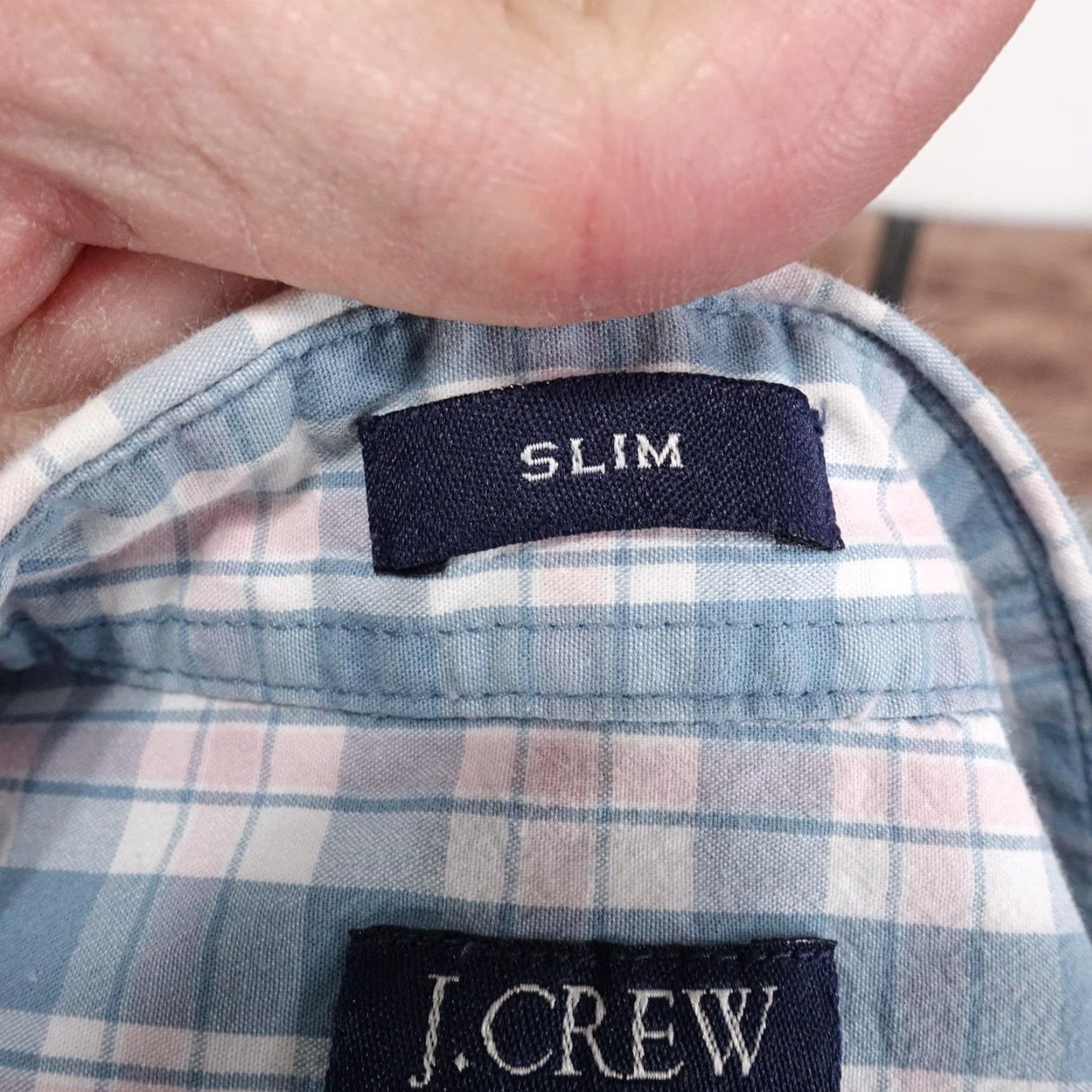 J.Crew J.Crew Shirt Slim Fit Button-Down Flex Washed Plaid Blue Pink Mens M Long Sleeve Casual Button-Up Shirt Size US M / EU 48-50 / 2 - 7 Thumbnail