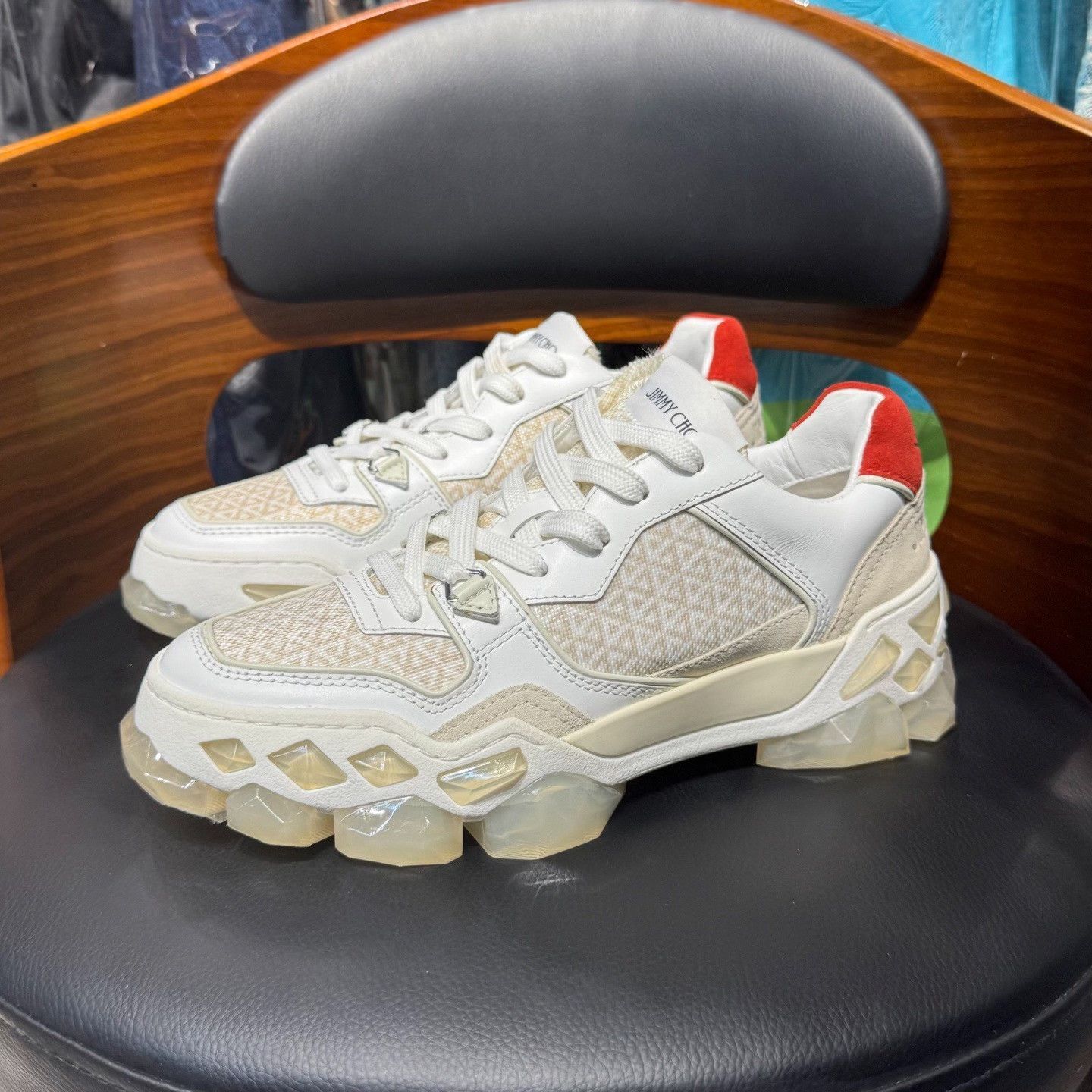 Jimmy Choo Jimmy Choo Training White Lowtop Sneakers us_6 Women Size US 6 / IT 36 - 1 Thumbnail