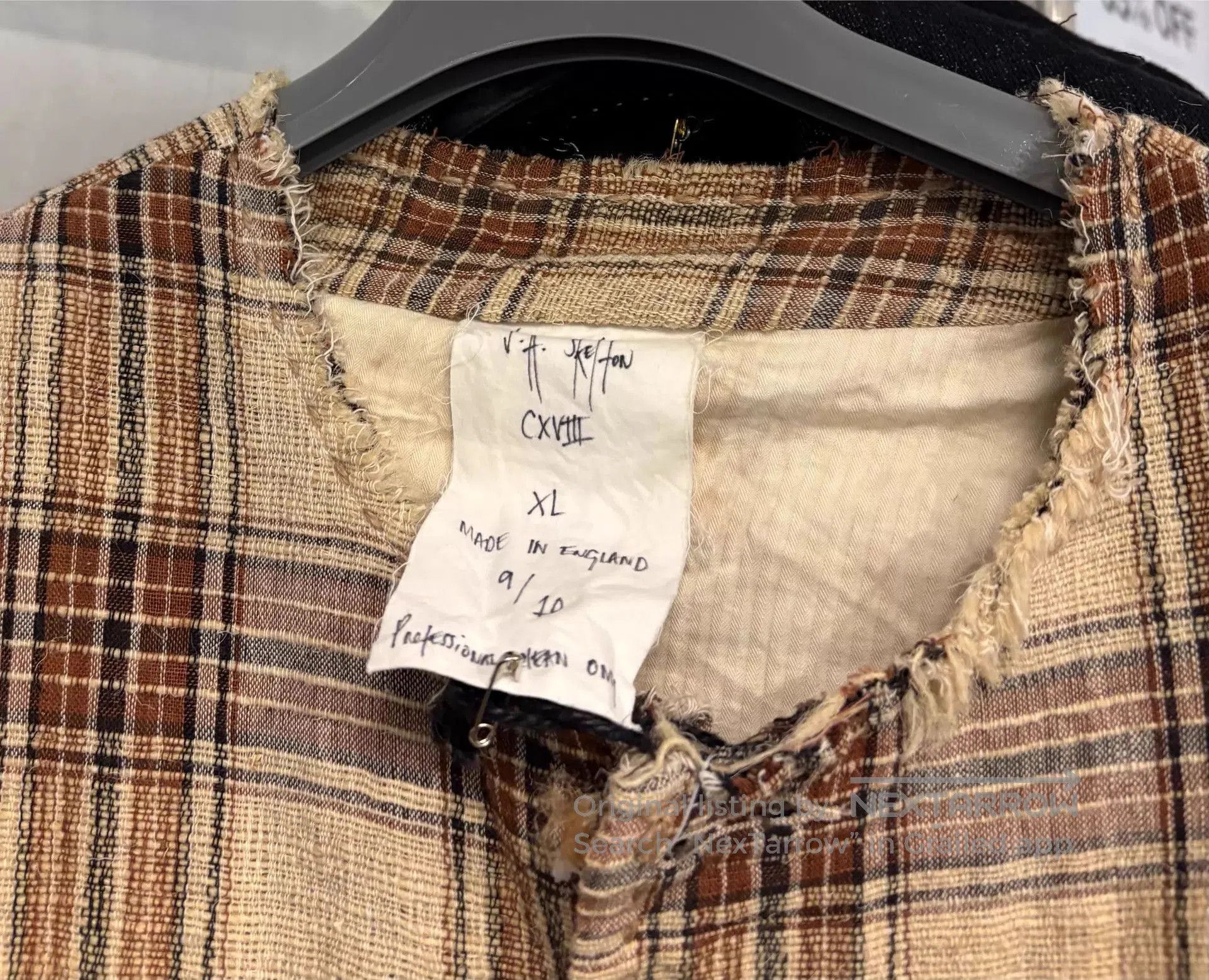 John Alexander Skelton Beige Plaid Long Button-Front Coat XL. Size US XL / EU 56 / 4 - 2 Thumbnail