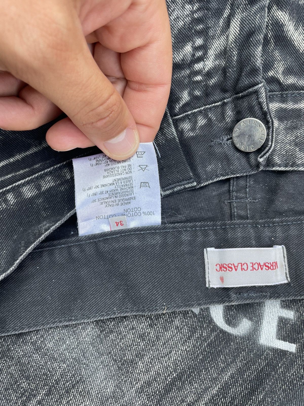 Versace Versace VJC cold desert chrome Barocco printed jeans distres Size US 34 / EU 50 - 6 Thumbnail