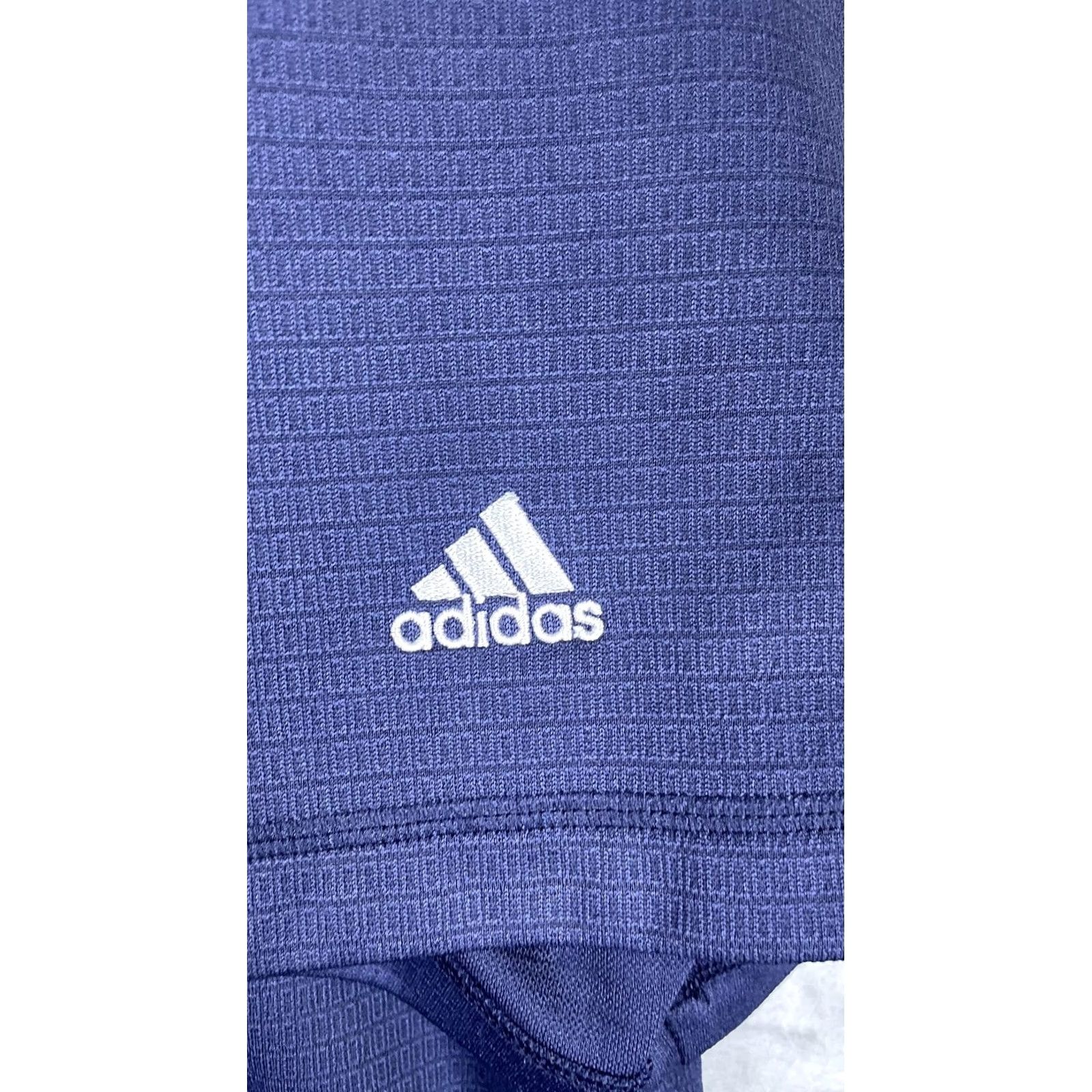 Adidas Adidas Polo Shirt Mens 2XL Blue Solid Climalite Golf Performance Short Sleeve Size US XXL / EU 58 / 5 - 2 Thumbnail