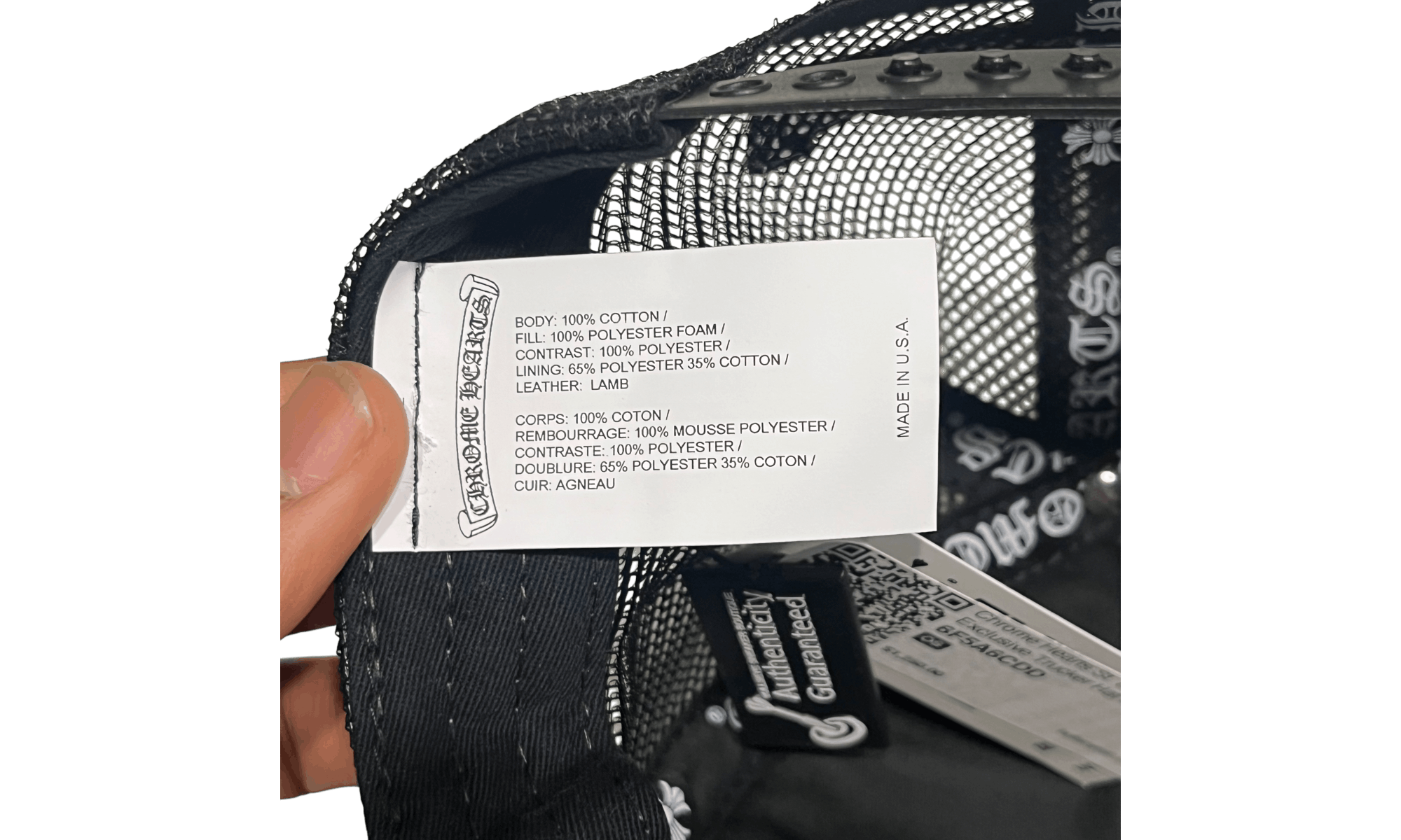 Chrome Hearts St. Barth's Cemetery Exclusive Trucker Hat Black/Orange Size ONE SIZE - 4 Thumbnail