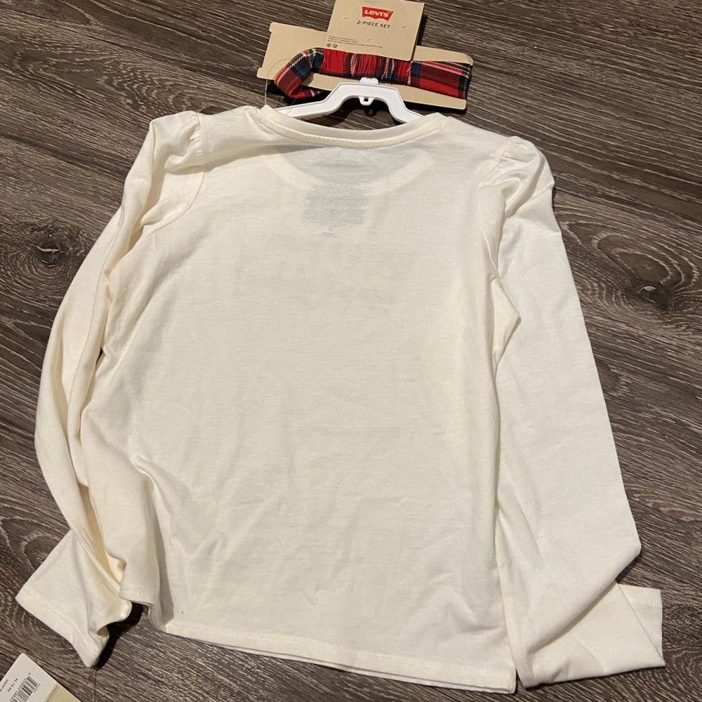 Levi's White Levi’s Long Sleeve Shirt and Headband Size US XXS / EU 40 - 4 Thumbnail