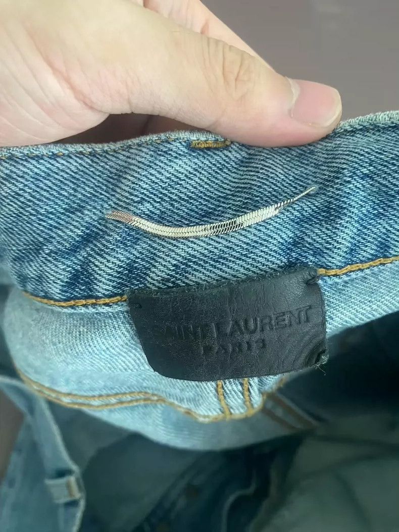 Saint Laurent Paris saint laurent blue distressed ripped jeans Size US 28 / EU 44 - 8 Thumbnail