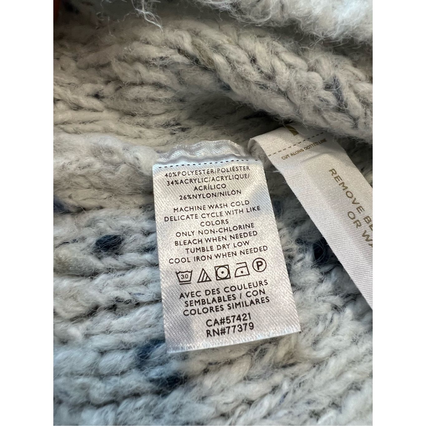 Ann Taylor Ann Taylor chunky white blue sweater Sz XL Size XL / US 12-14 / IT 48-50 - 6 Thumbnail