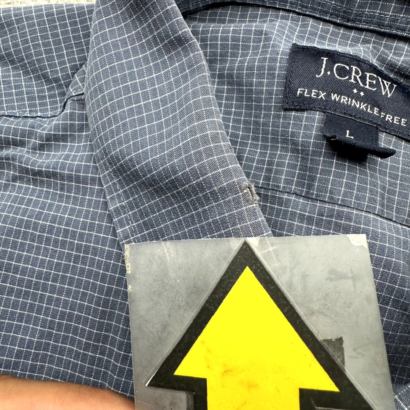 J.Crew J.CREW Thompson Wrinkle Free Grid Long Sleeve Button Up Shirt Mens Large 16-16.5 Blue Gray Size US L / EU 52-54 / 3 - 7 Thumbnail