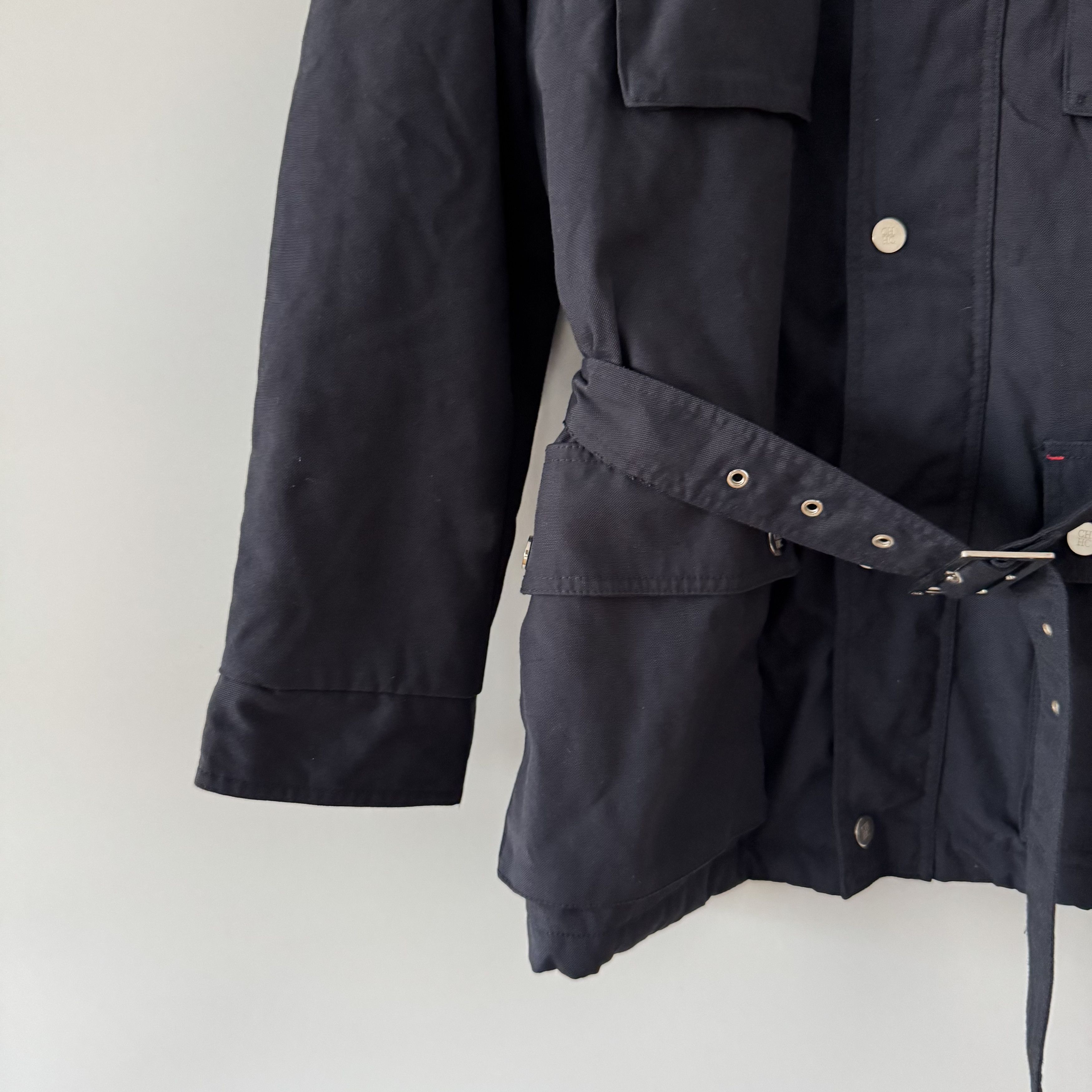 Carolina Herrera Men's Carolina Herrera Navy Blue Belted Motorcycle Jacket Size US M / EU 48-50 / 2 - 10 Thumbnail