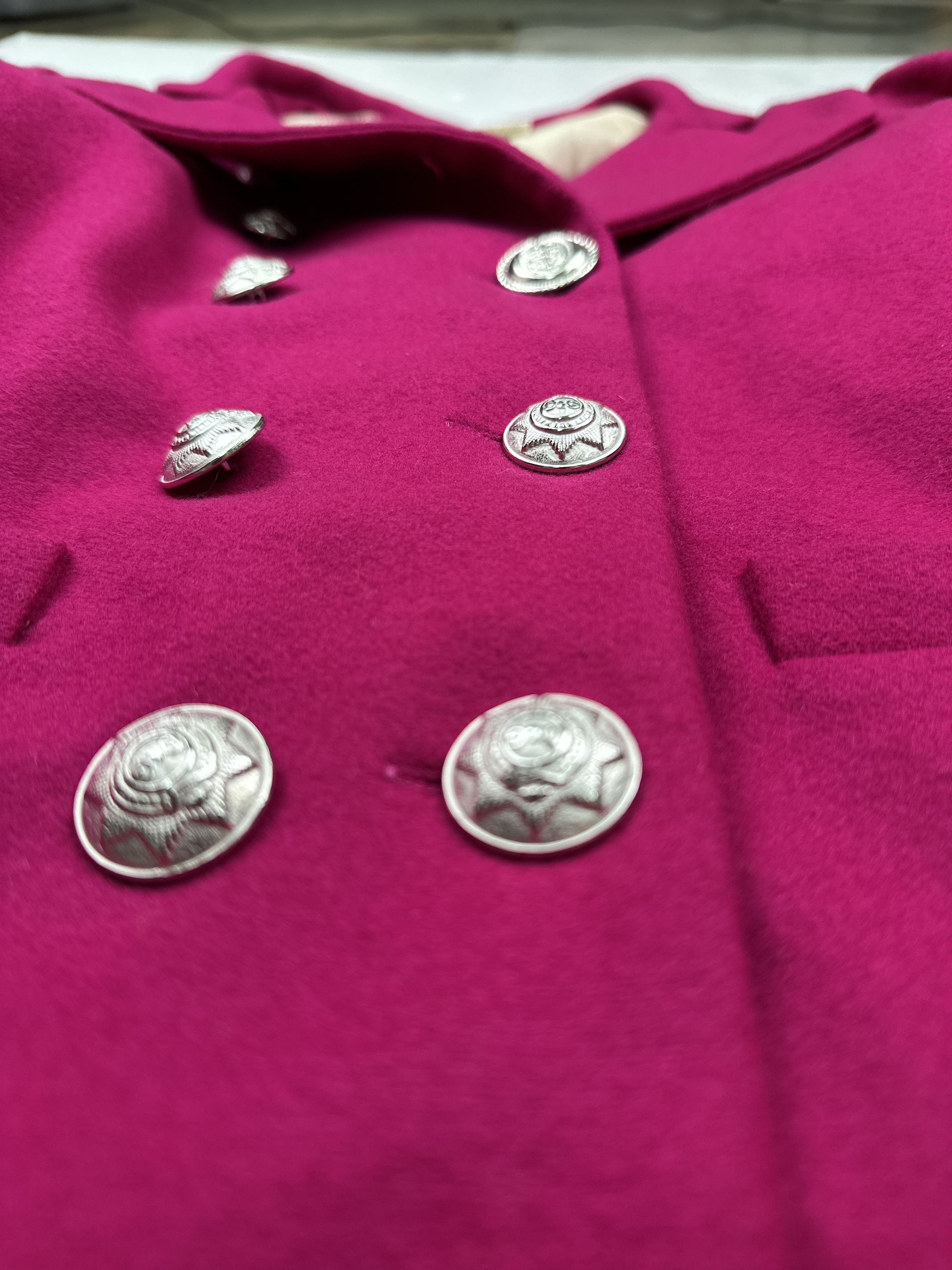 Dolce & Gabbana D&G Magenta Double Breasted Wool Jacket Size S / US 4 / IT 40 - 3 Thumbnail