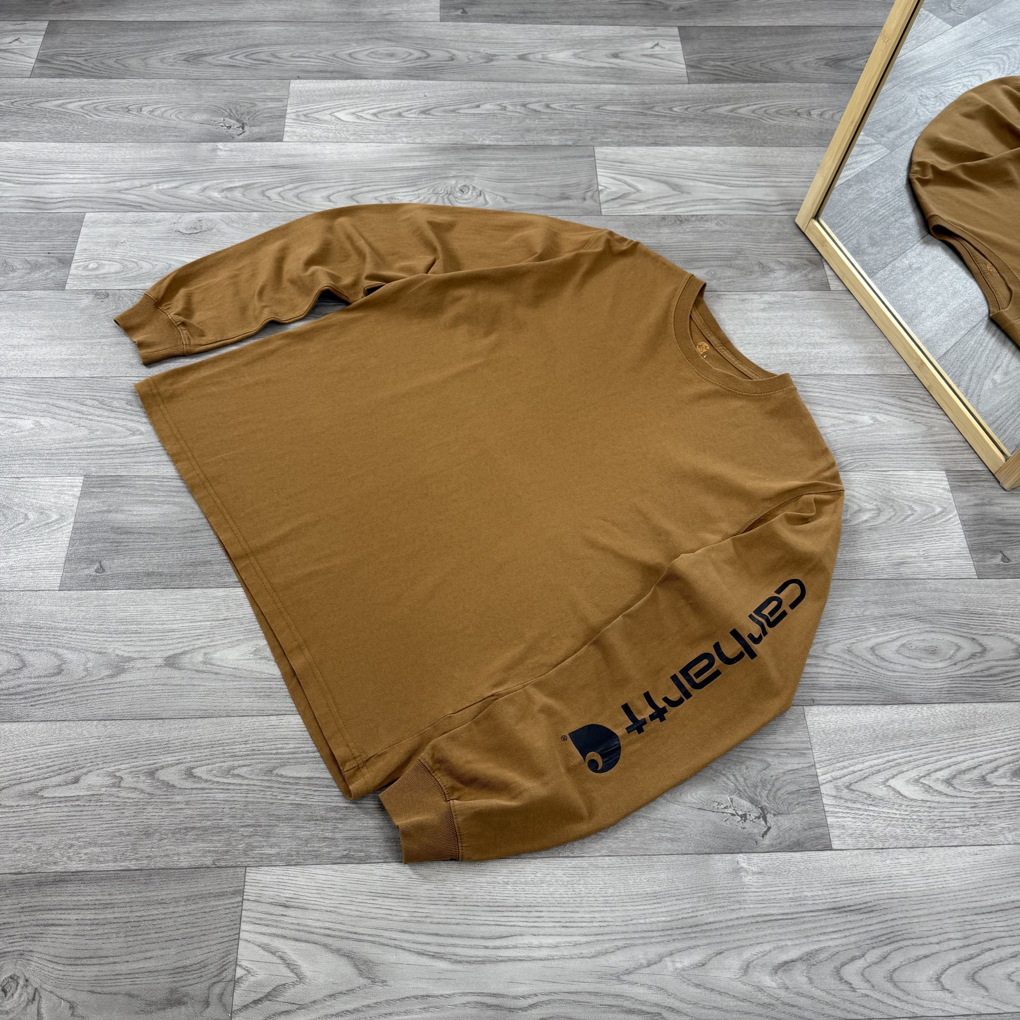Carhartt Vintage Carhartt 90s Brown Graphic Long Sleeve Tee Shirt Size US L / EU 52-54 / 3 - 4 Thumbnail
