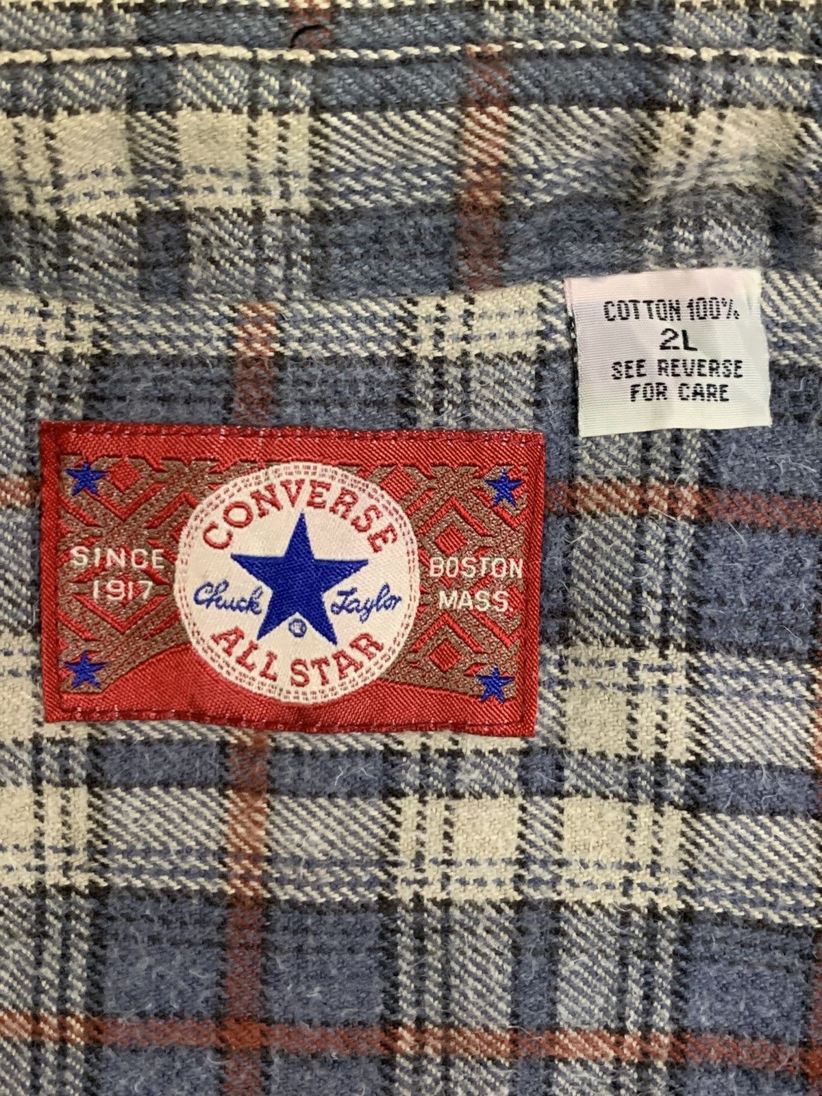 Converse Rare Design Vintage Converse Double pockets Button Ups Shirt Size US L / EU 52-54 / 3 - 4 Thumbnail