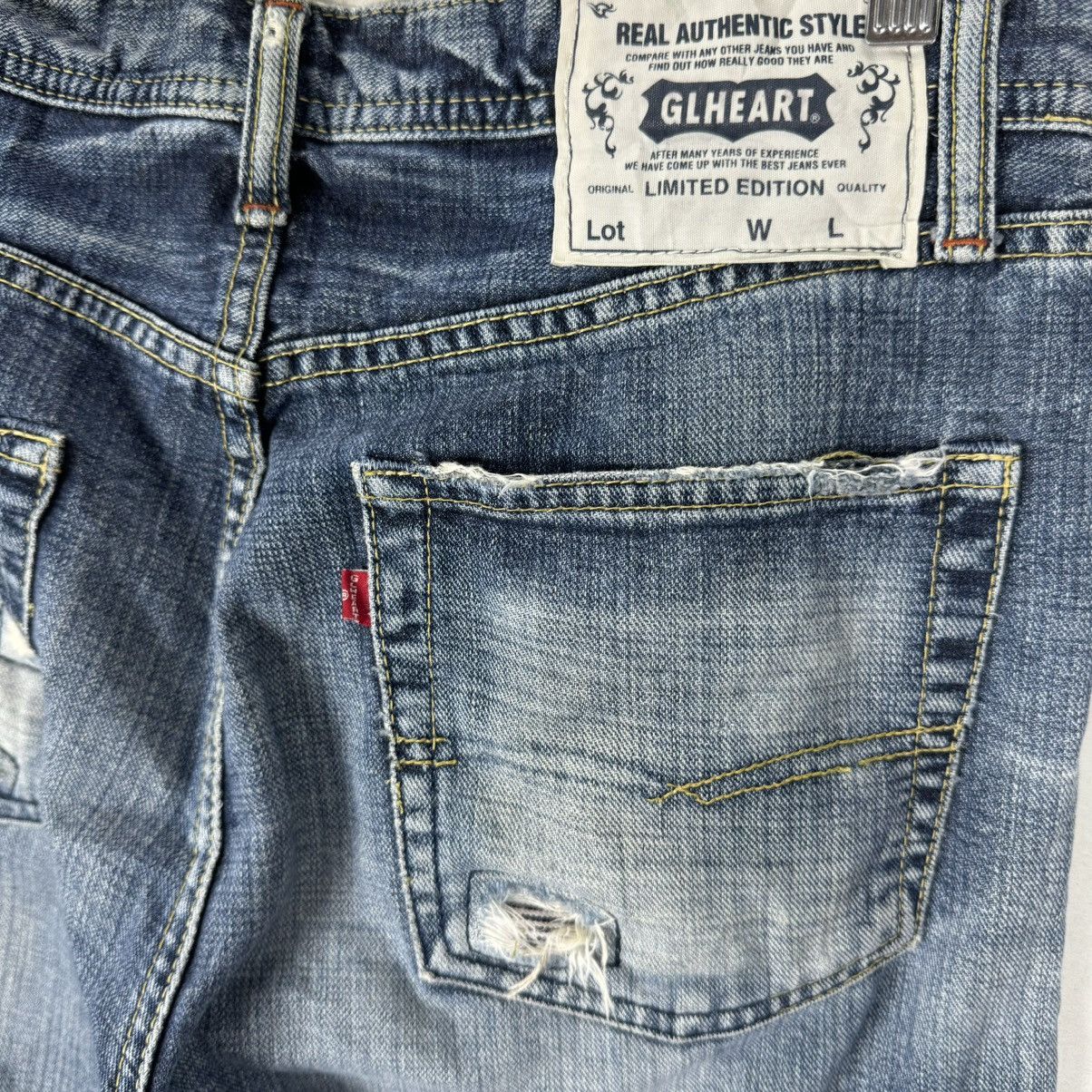 Japanese Brand ⚡️GL HEART LIMITED EDITION PATCHWORK HICKORY DENIM PANTS Size US 34 / EU 50 - 10 Thumbnail