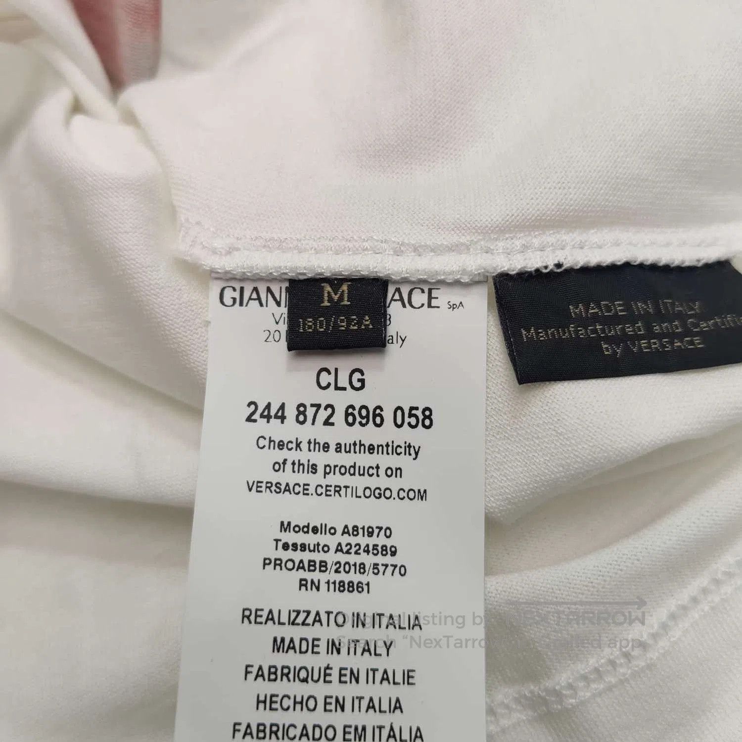 Versace Versace M Cotton Letter Logo Crew Neck T-Shirt. Size US S / EU 44-46 / 1 - 9 Thumbnail