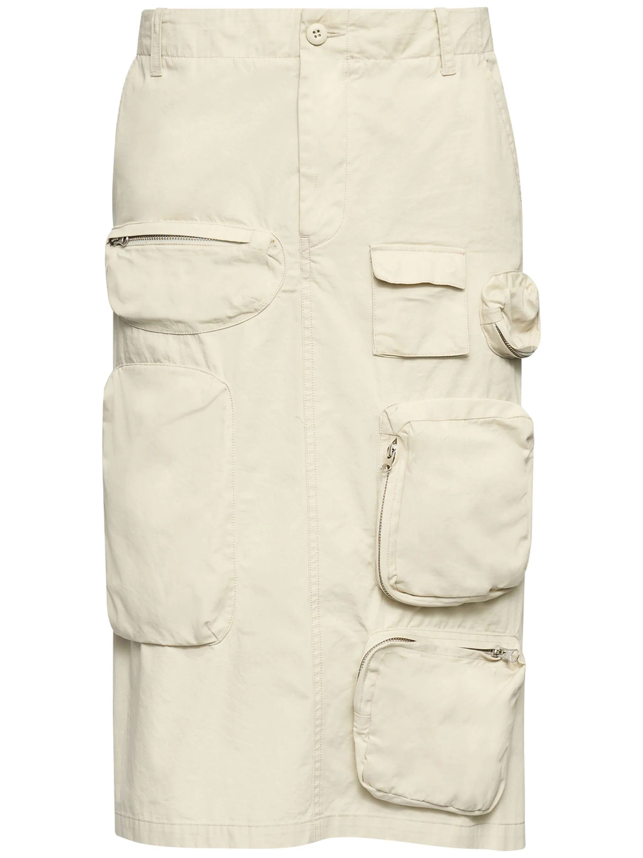 Maison Margiela oc11z0925 Cargo Midi Skirt in White Size 25" / US 0 / IT 36 - 1 Thumbnail