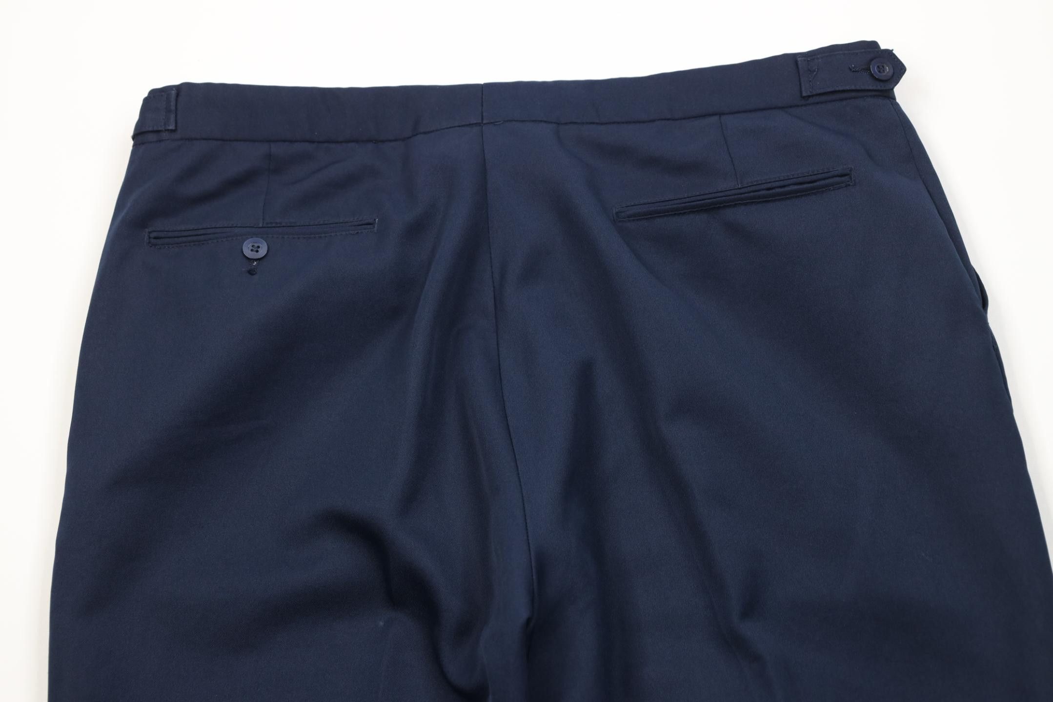 Vintage Vintage 70s Streetwear Knit Wide Leg Chino Pants Blue Size US 38 / EU 54 - 13 Thumbnail