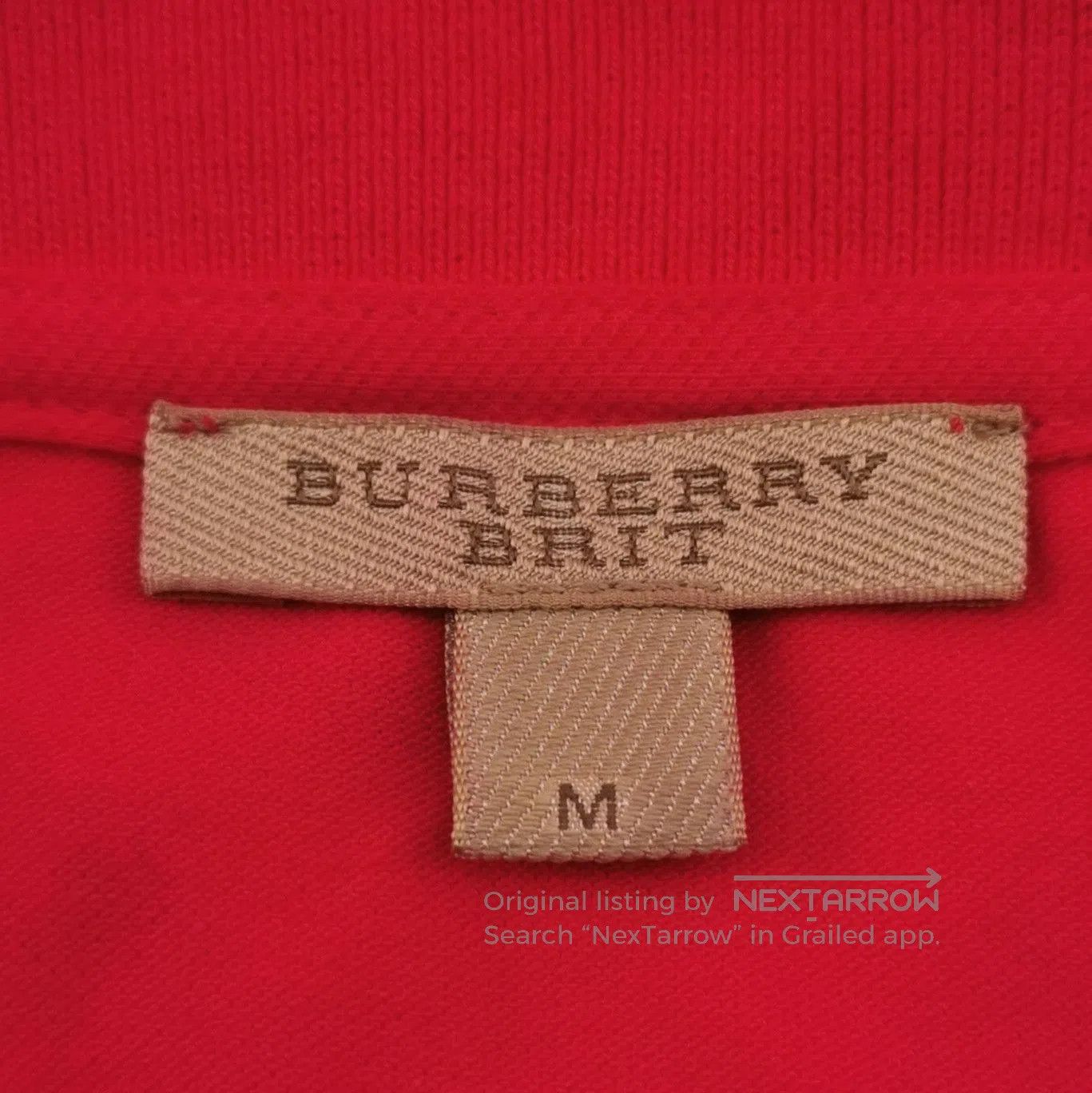 Burberry Burberry Embroidered Logo Polo Shirt in Red . Size US M / EU 48-50 / 2 - 6 Thumbnail