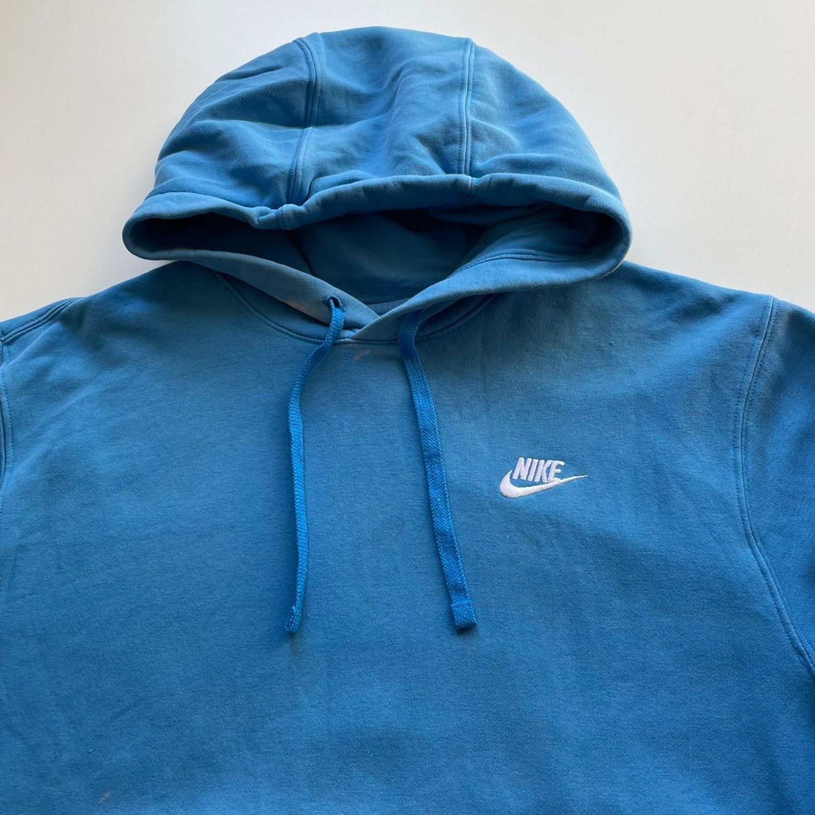 Nike Vintage Nike Sportswear Swoosh Basic Hoodie Medium Blue Rare Size US M / EU 48-50 / 2 - 2 Thumbnail