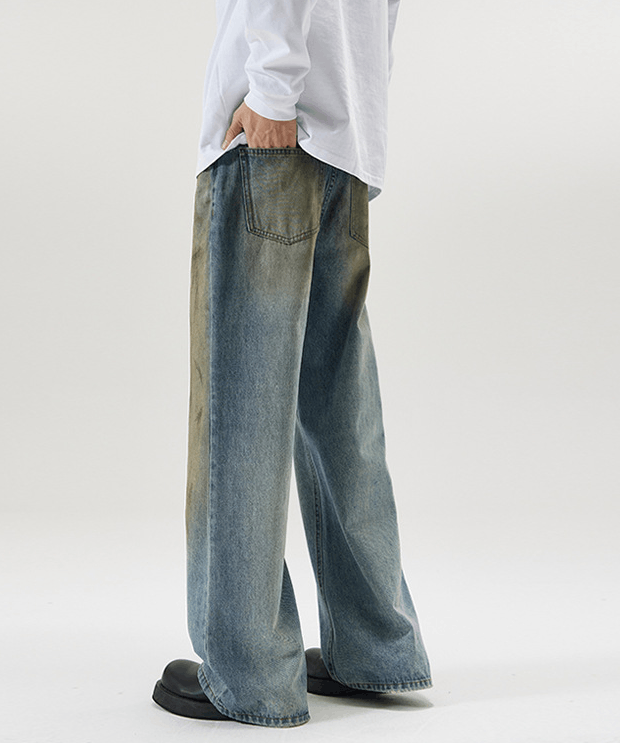 Japanese Brand × Jean Men's vintage distressed dirtyfit loose flared jeans Size US 32 / EU 48 - 5 Thumbnail
