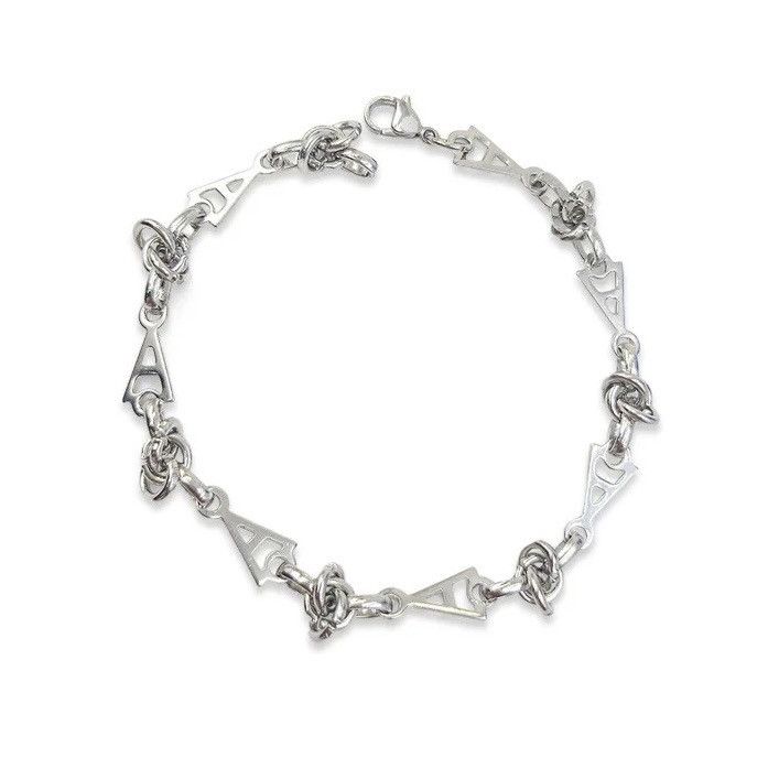 Vintage Vintage 18CM Goth Silver Bracelet Size ONE SIZE - 1 Thumbnail