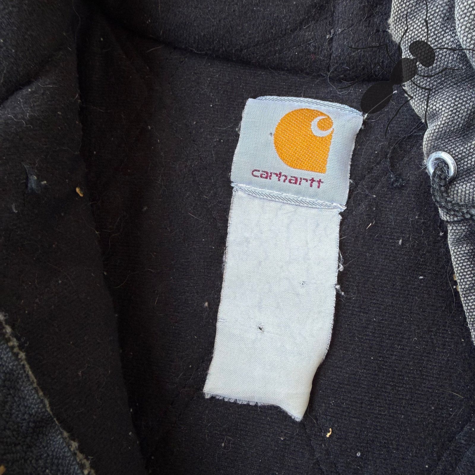 Carhartt × Vintage Vintage Y2K Carhartt faded black hooded work wear jacket Size US XL / EU 56 / 4 - 5 Thumbnail