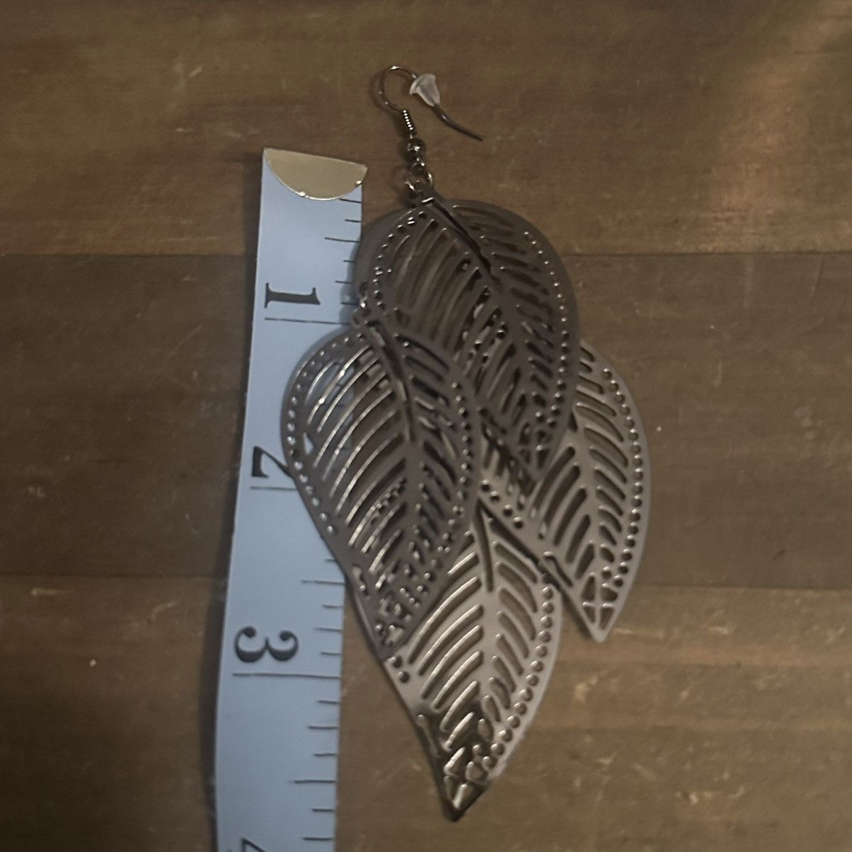Other Silver tone filigree dangling leaves earrings Size ONE SIZE - 3 Thumbnail