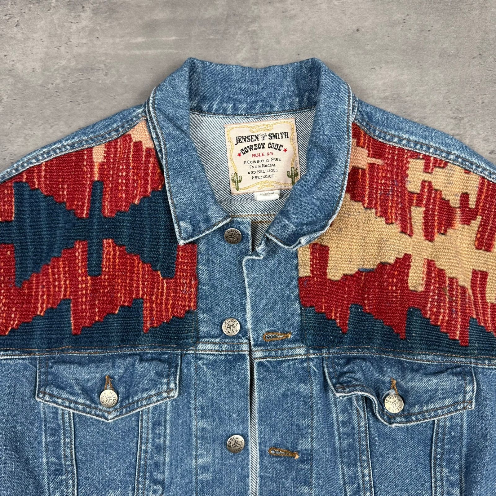 Vintage Vintage Jensen Smith Western Woven Denim Jacket Size US XL / EU 56 / 4 - 2 Thumbnail